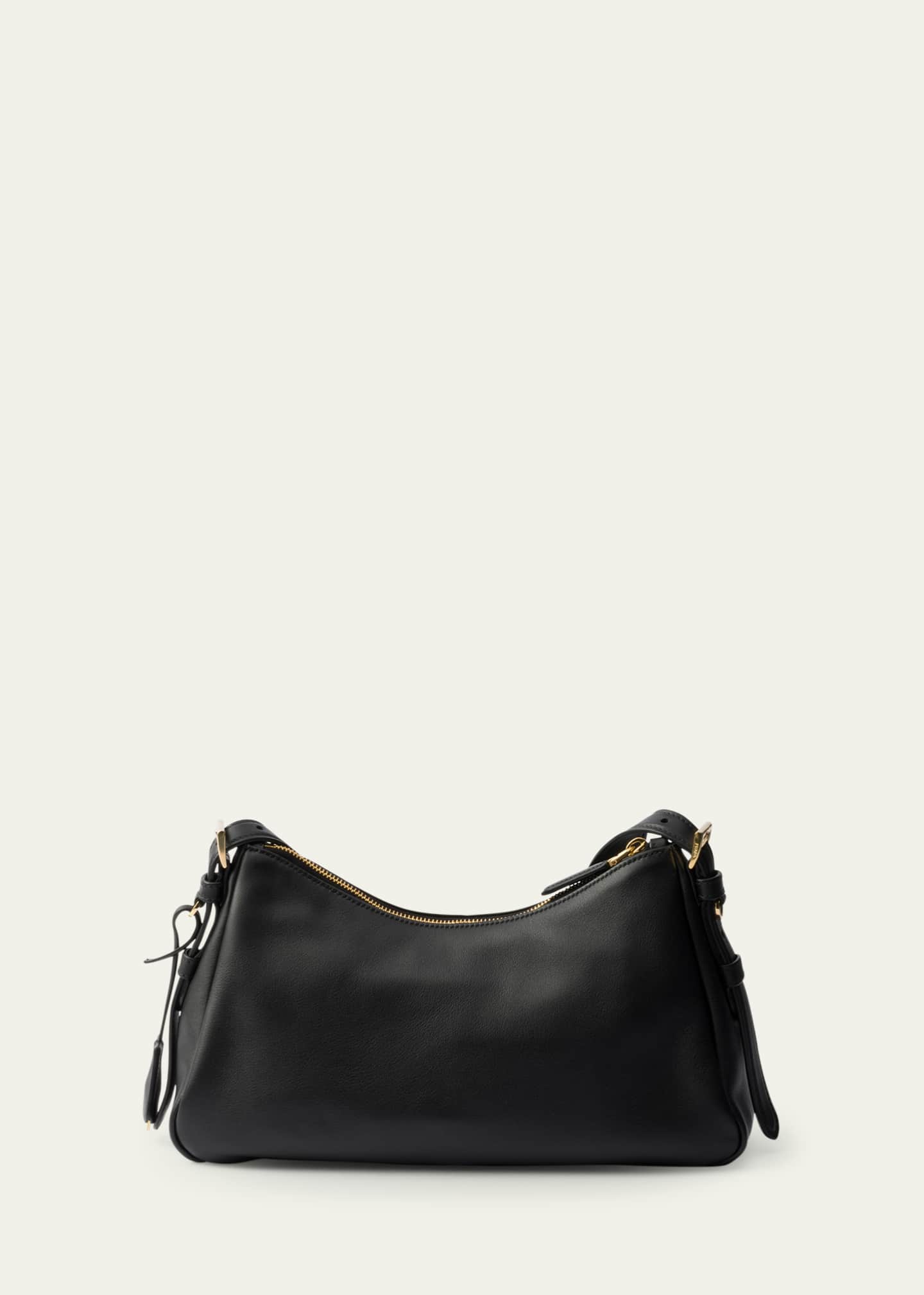 Prada Medium Aimee Zip Leather Shoulder Bag Image 3 of 4