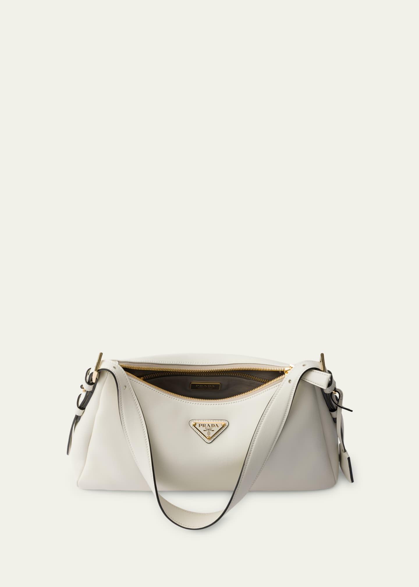 Prada Medium Aimee Zip Leather Shoulder Bag - Bergdorf Goodman