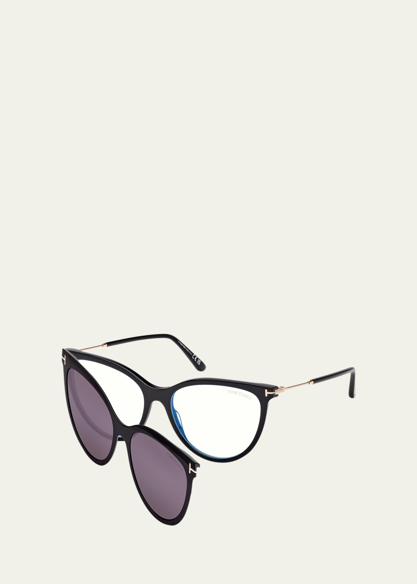 TOM FORD Blue Light Blocking Cat-Eye Glasses - Bergdorf Goodman