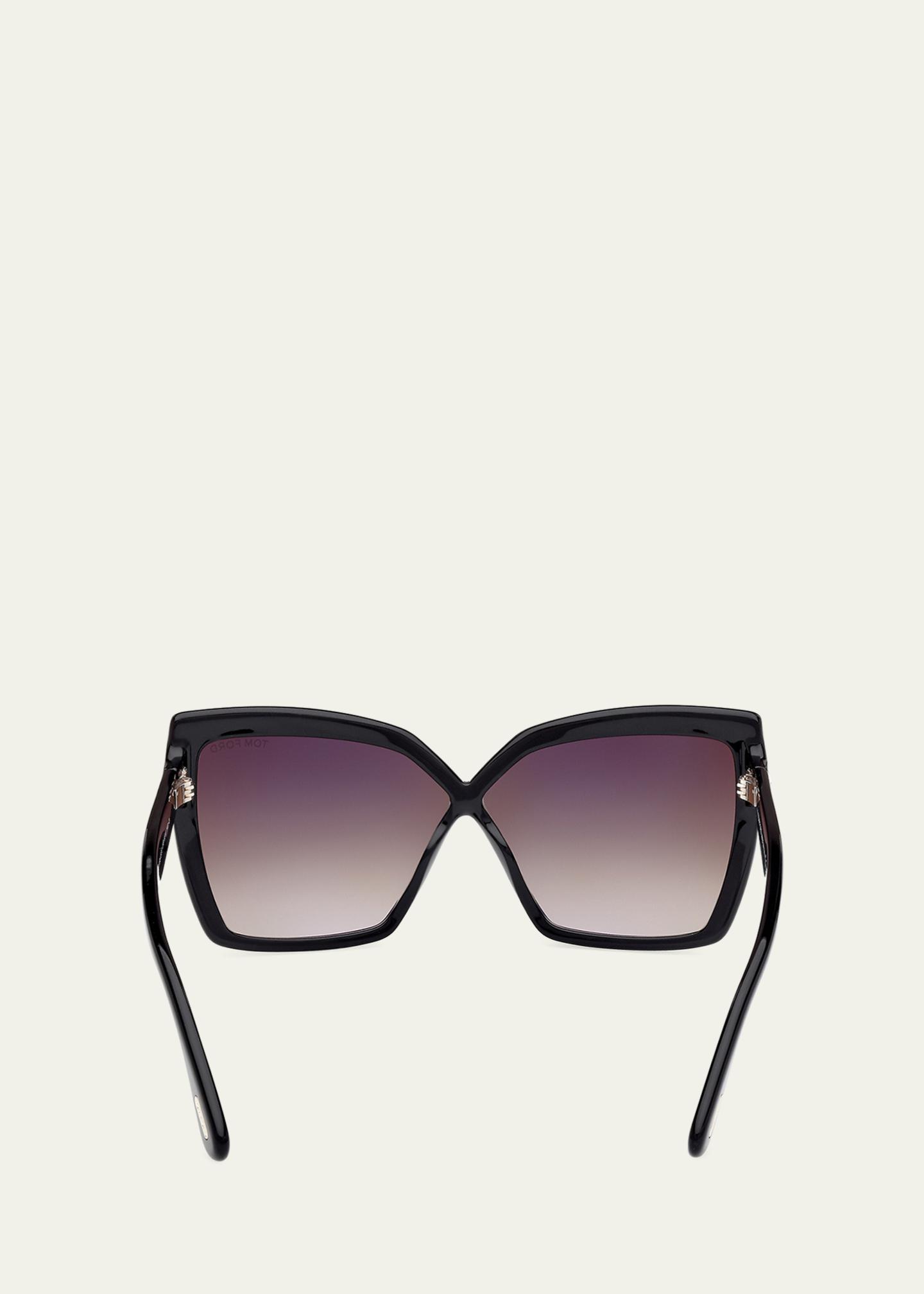 Tom Ford Pink Lense Butterfly Sunglasses in Case TOM FORD Rosemin 64MM Butterfly Sunglasses | Saks Fifth Avenue main image 3