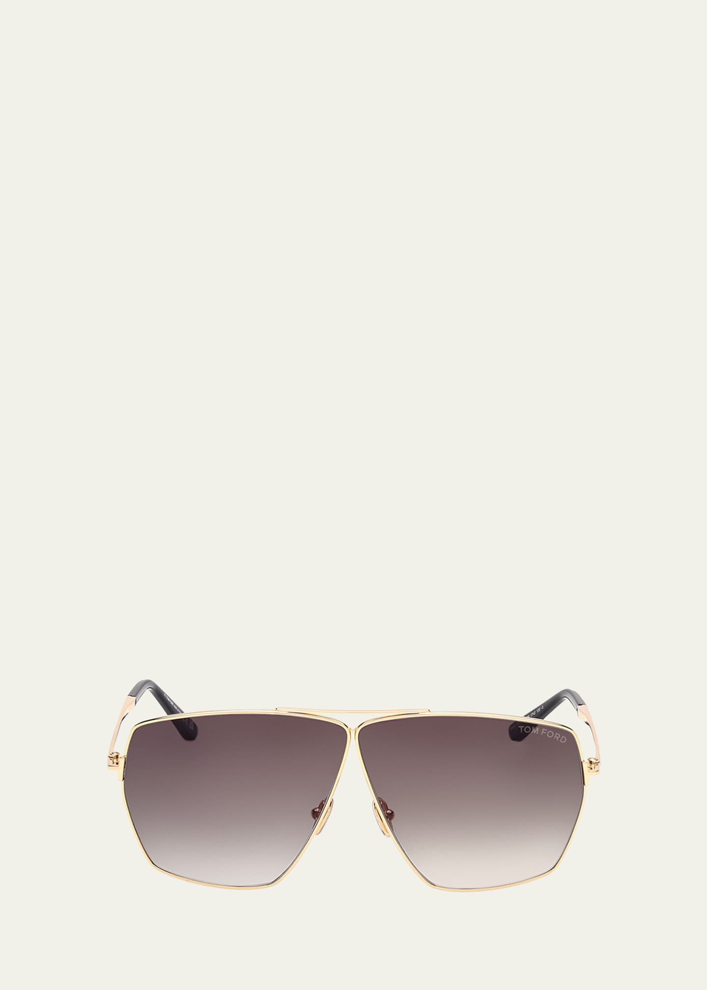 ＴＭＧＥ×ＴＦＯＡ TOM FORD Stella Aviator Square Metal Sunglasses - Bergdorf