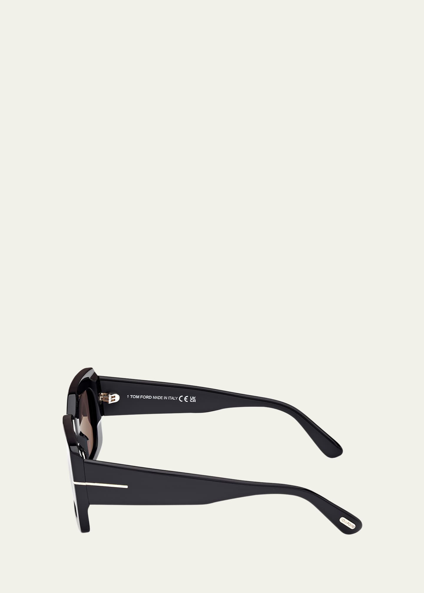 TOM FORD Brigitta Rectangle Acetate Sunglasses Image 3 of 3