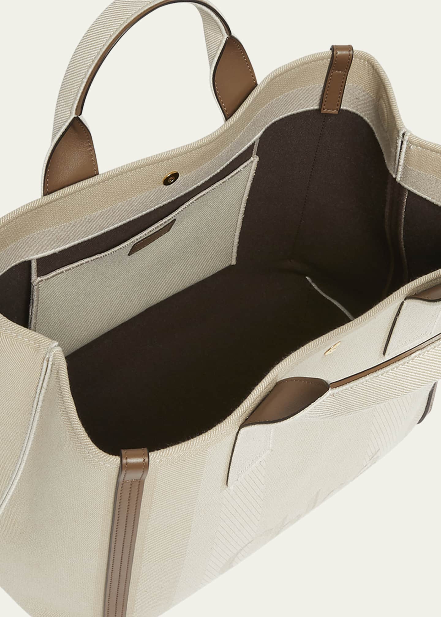 Chloe Large Carry Tote Bag in Jacquard Canvas Image 4 of 6
