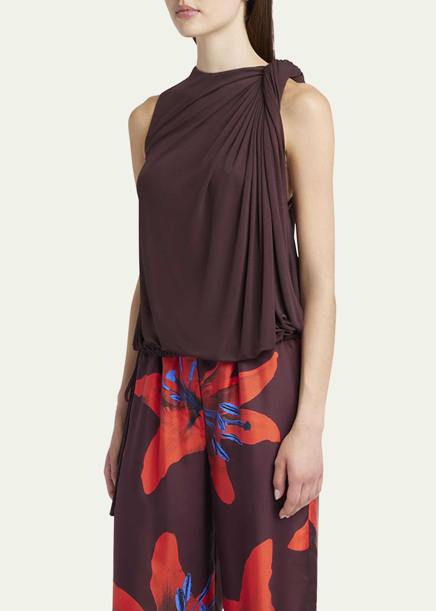 McQueen Twist Draped Jersey Top Image 4 of 5