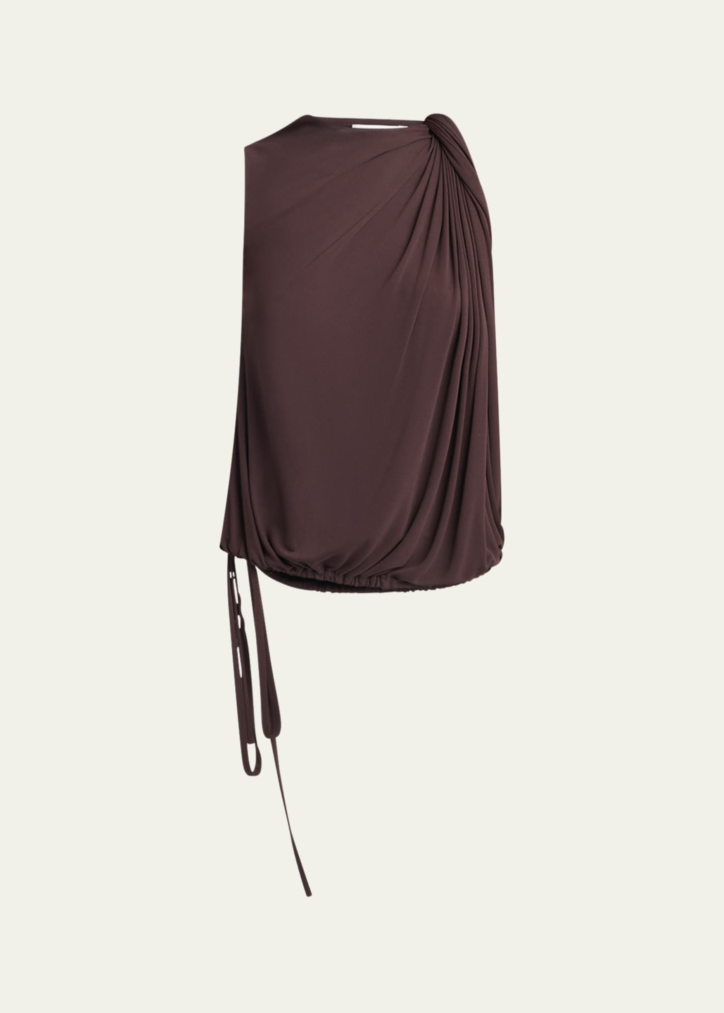 McQueen Twist Draped Jersey Top Image 1 of 5