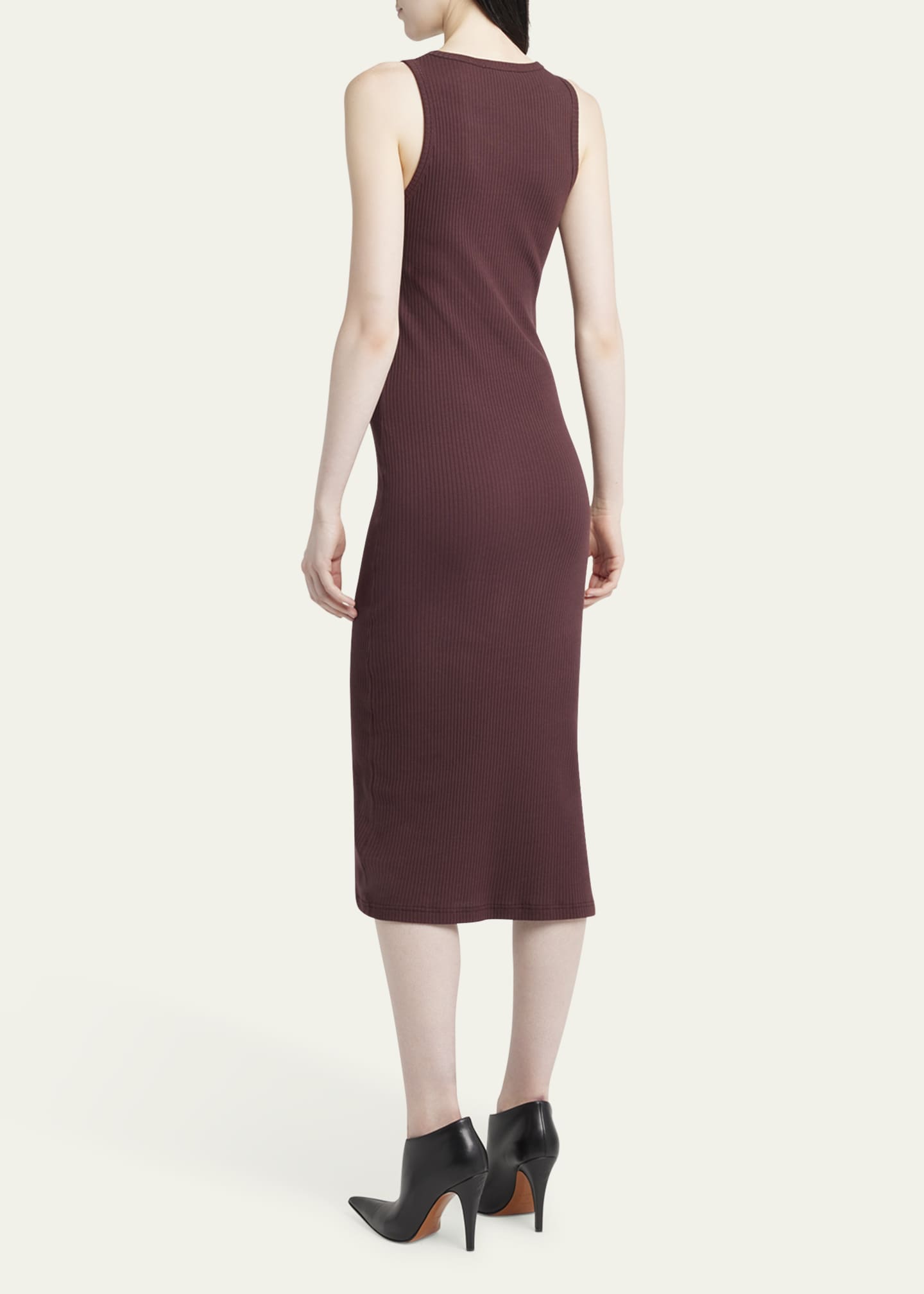 McQueen Ribbed Tank Body-Con Midi Dress Image 3 of 5