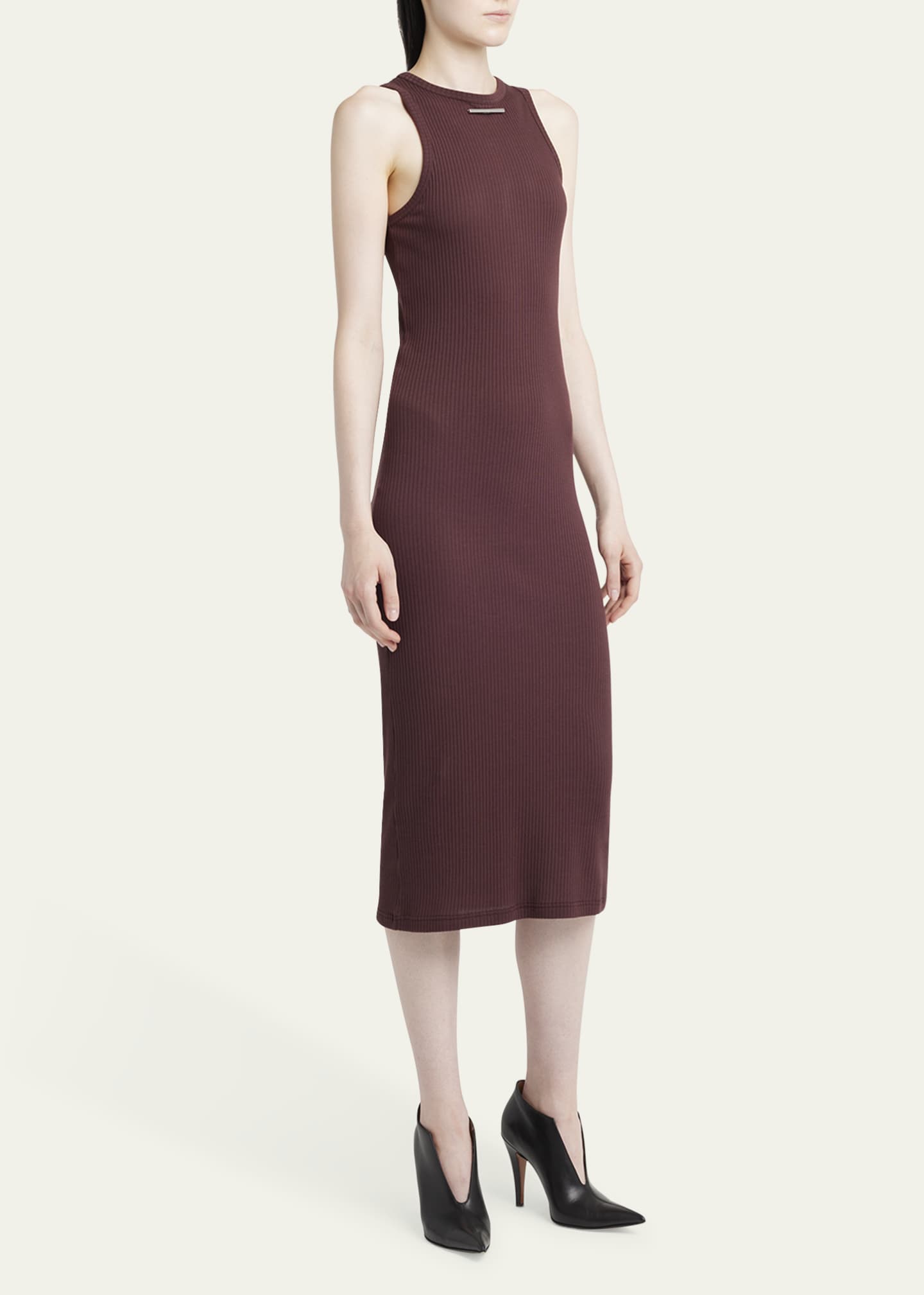 McQueen Ribbed Tank Body-Con Midi Dress Image 4 of 5