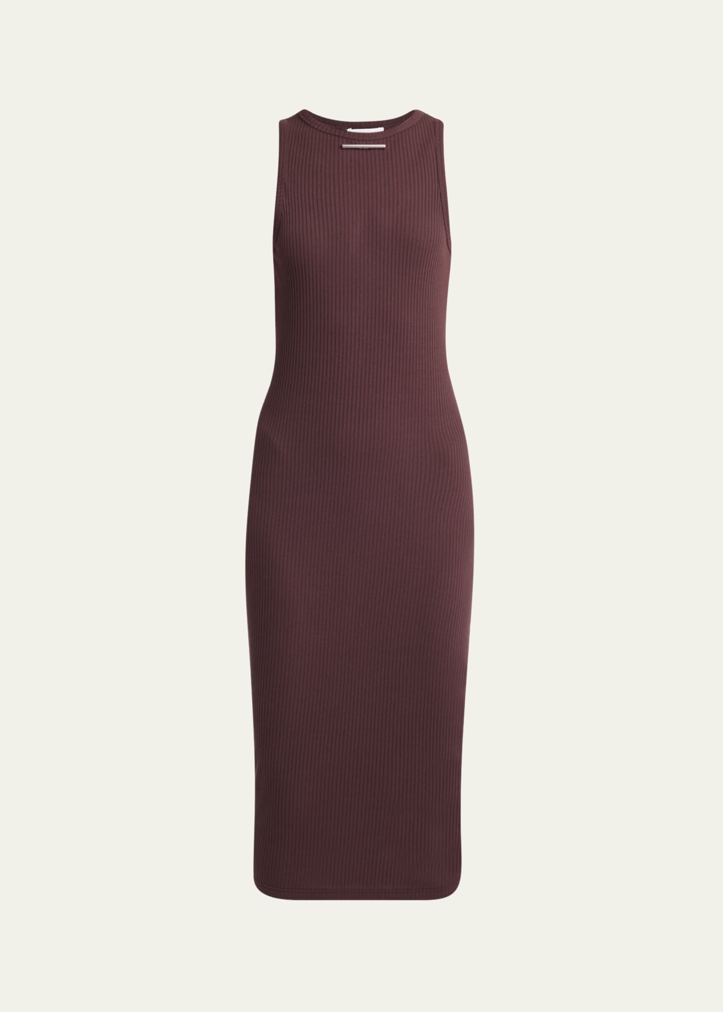 McQueen Ribbed Tank Body-Con Midi Dress Image 1 of 5