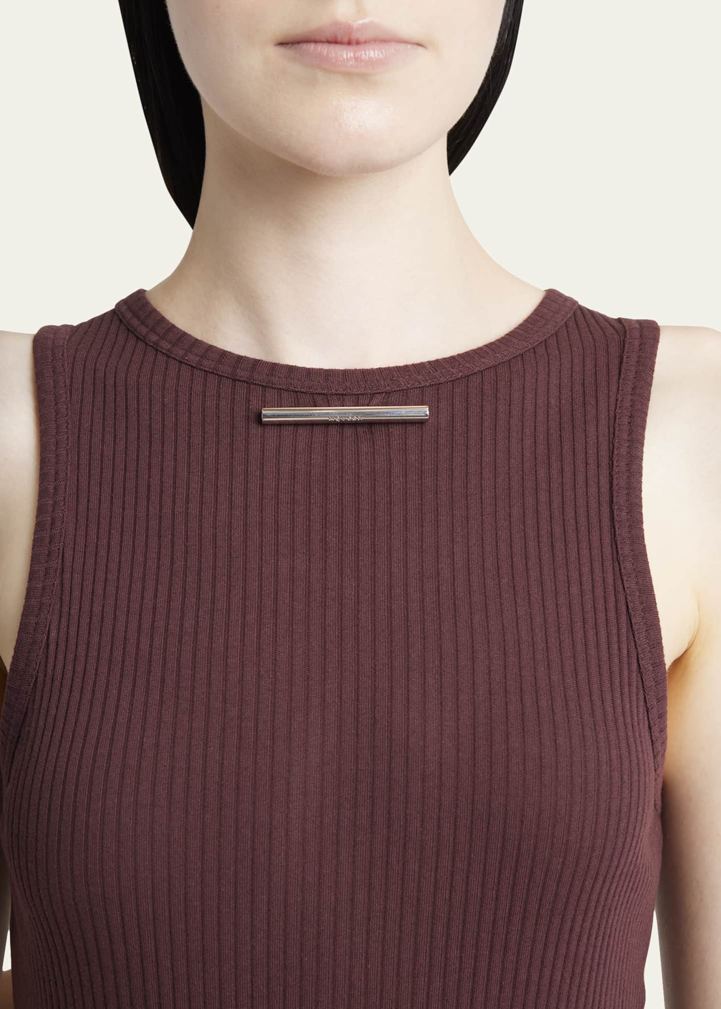 McQueen Ribbed Tank Body-Con Midi Dress Image 5 of 5