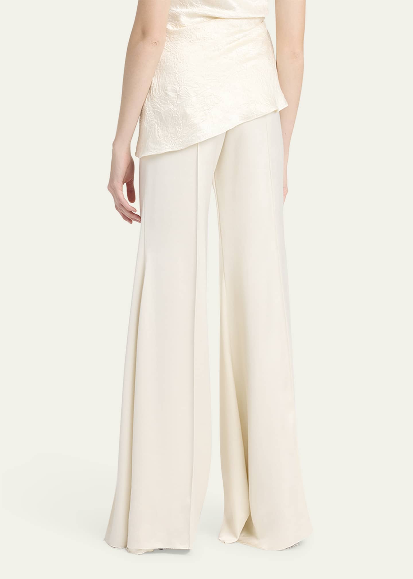 McQueen Satin Wide-Leg Trousers Image 3 of 5