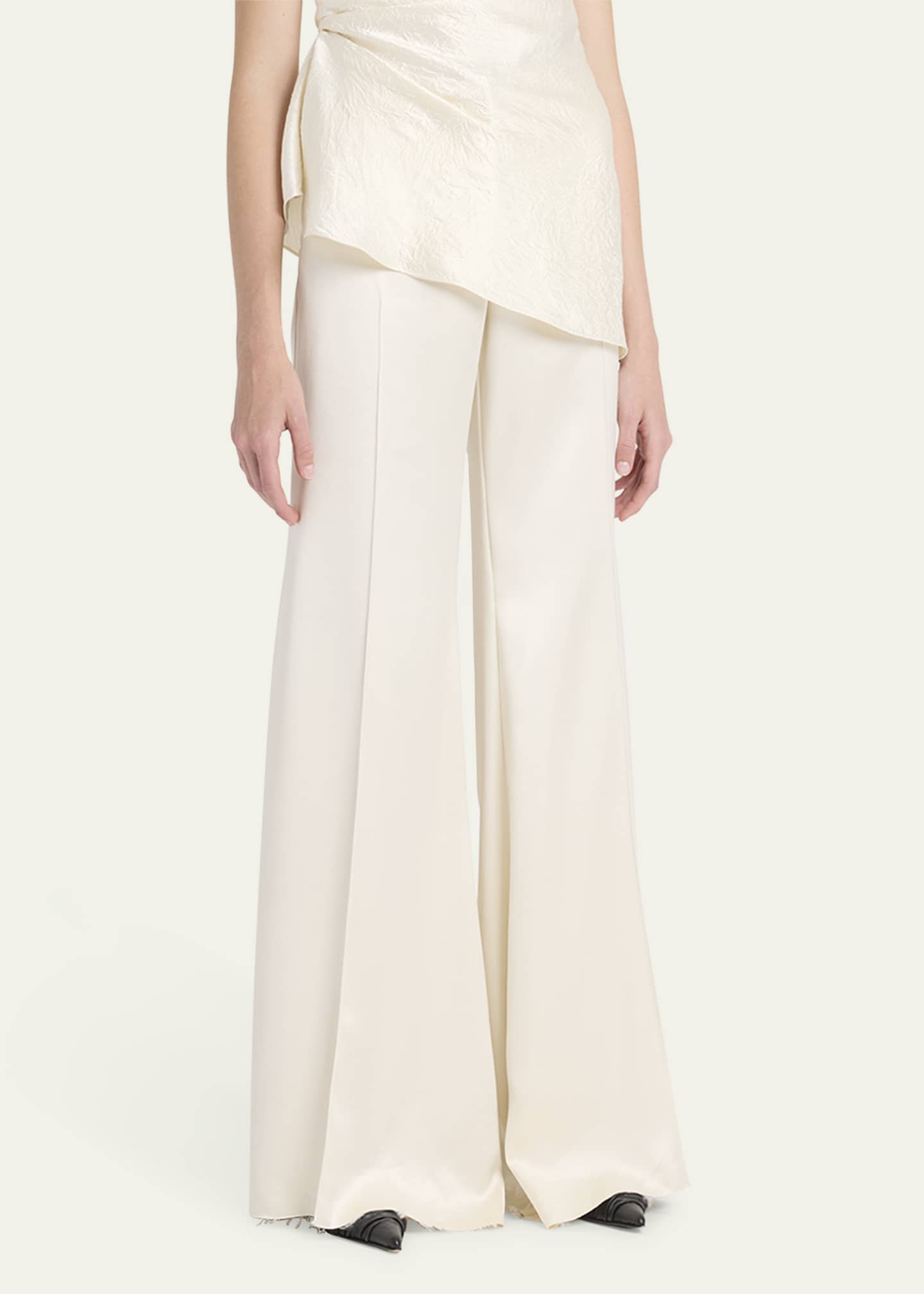McQueen Satin Wide-Leg Trousers Image 4 of 5