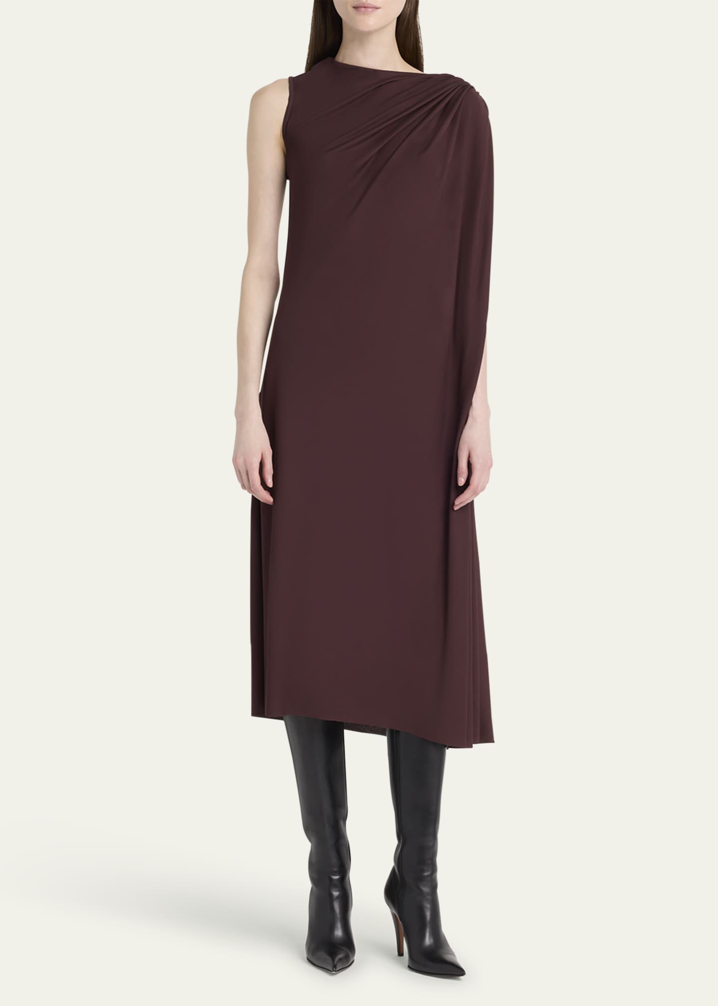 McQueen Draped Sleeveless Midi Dress Image 2 of 5