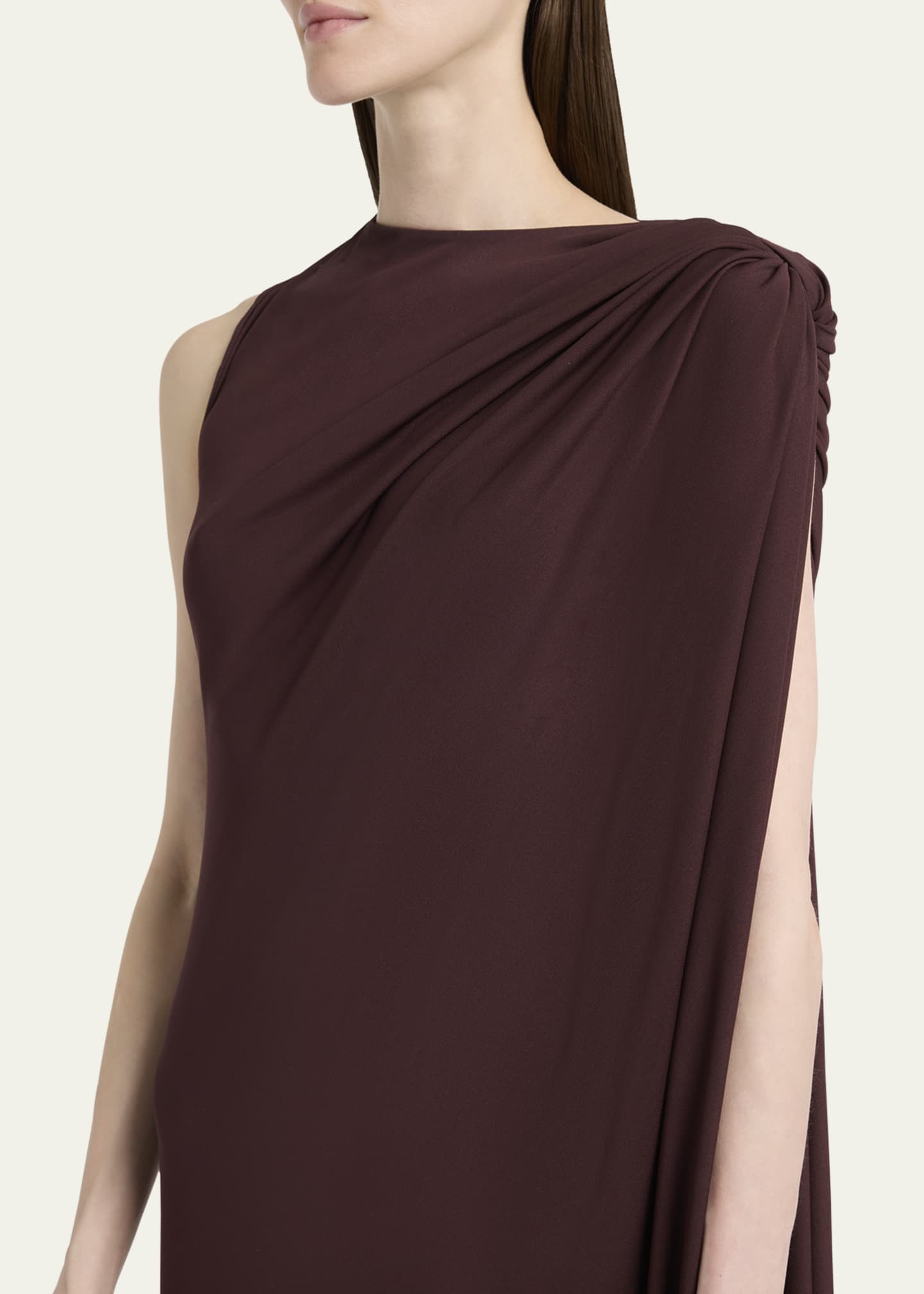 McQueen Draped Sleeveless Midi Dress Image 5 of 5