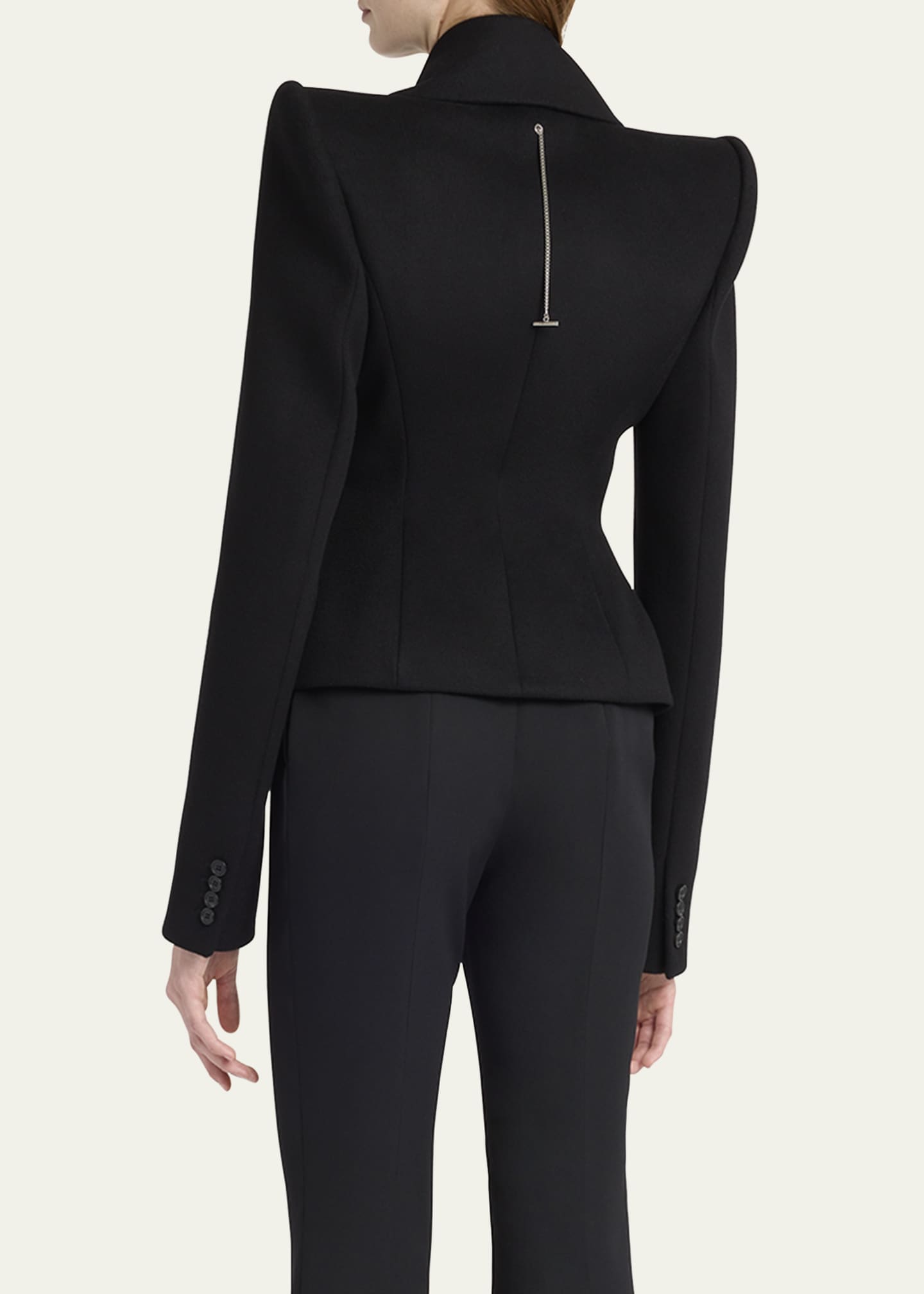 McQueen Wrap Double-Breasted Wool Cashmere Blazer Image 3 of 5