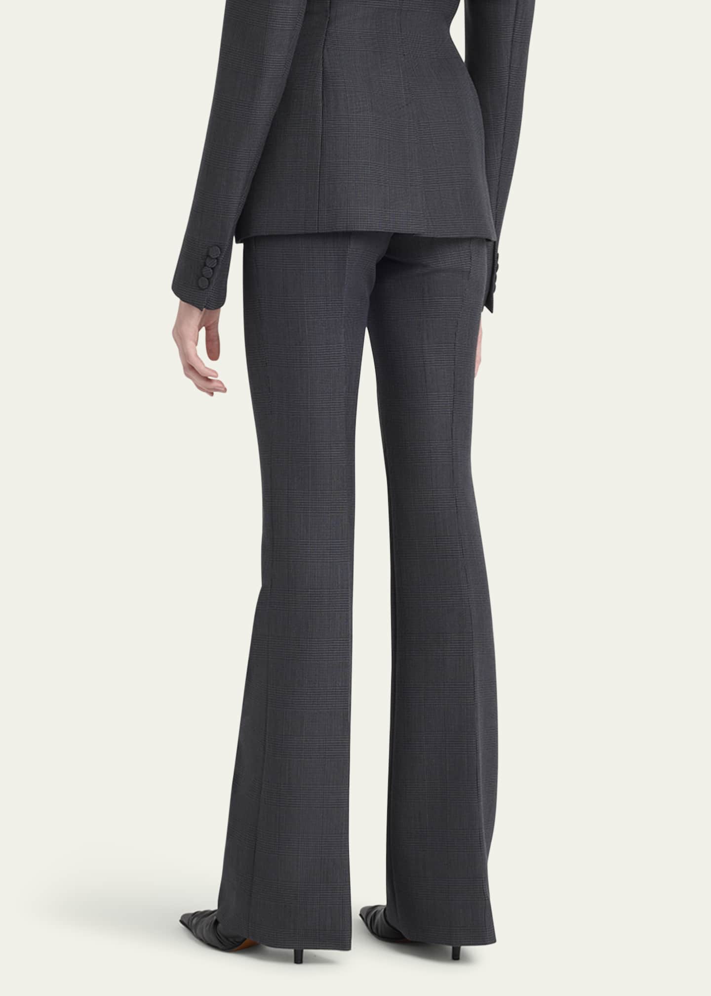 McQueen Low-Rise Check Bootcut Trousers Image 3 of 5