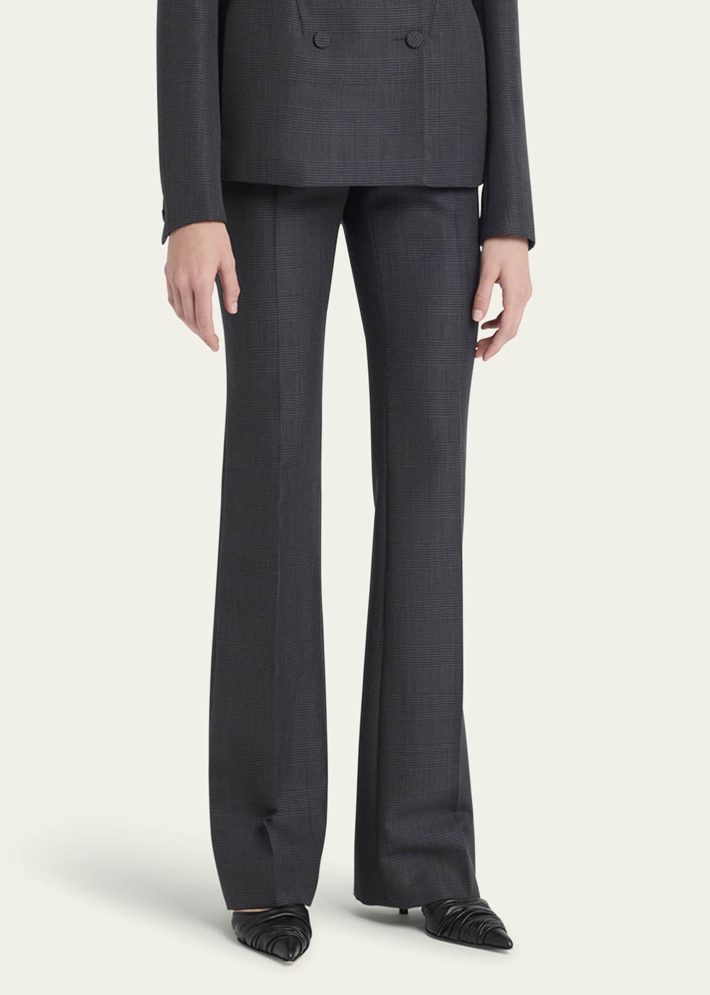 McQueen Low-Rise Check Bootcut Trousers Image 4 of 5