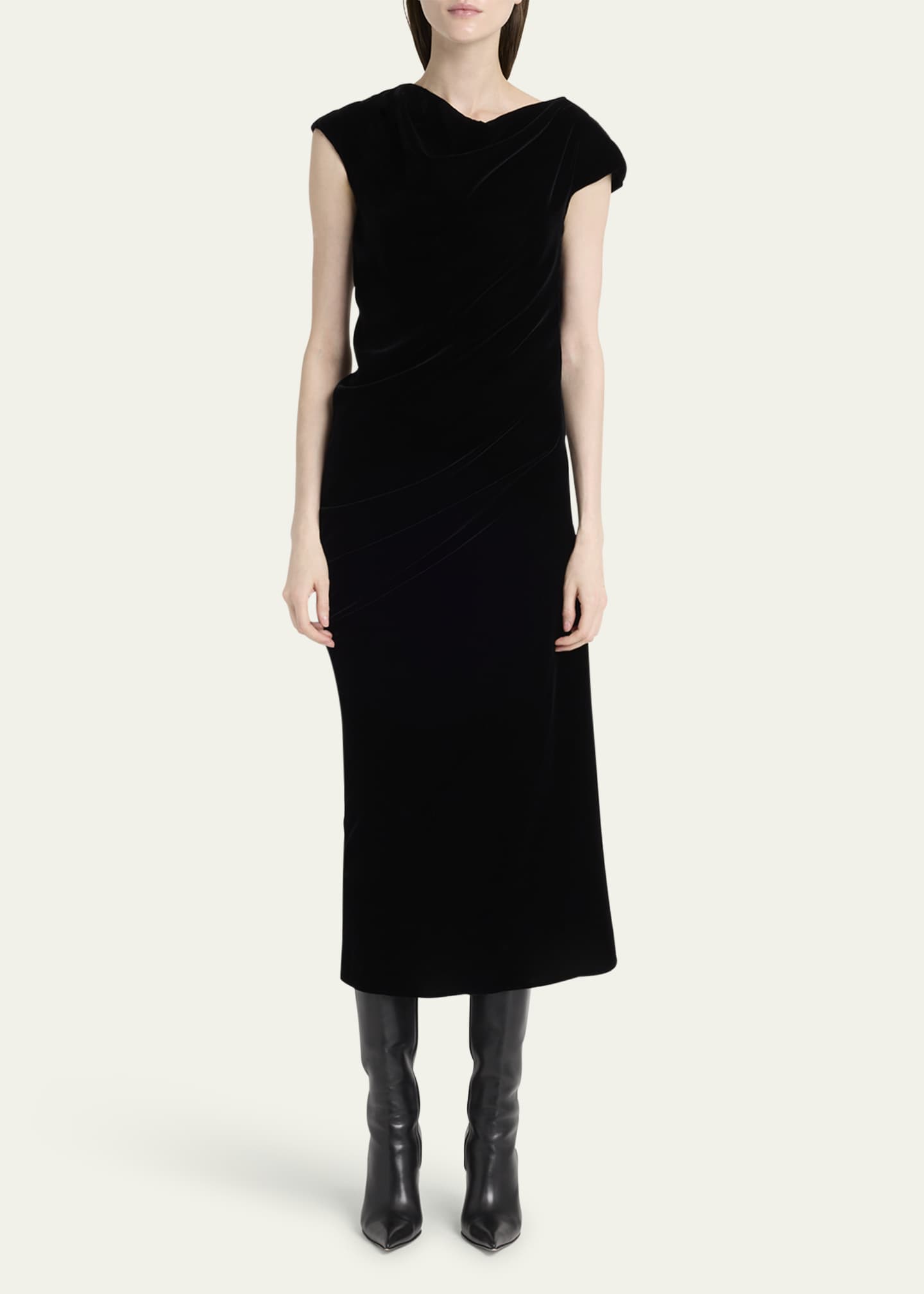 McQueen Velvet Midi Dress Image 2 of 5