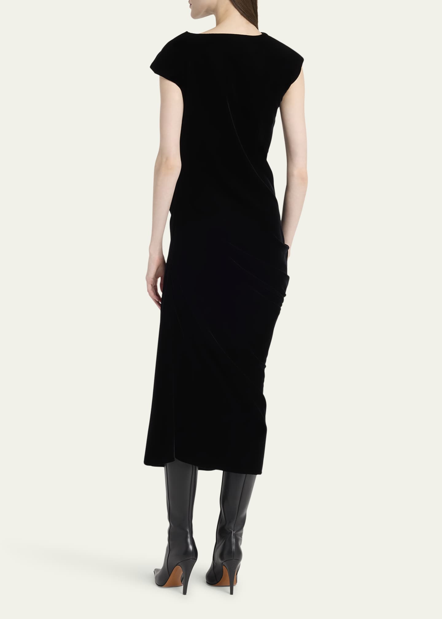 McQueen Velvet Midi Dress Image 3 of 5