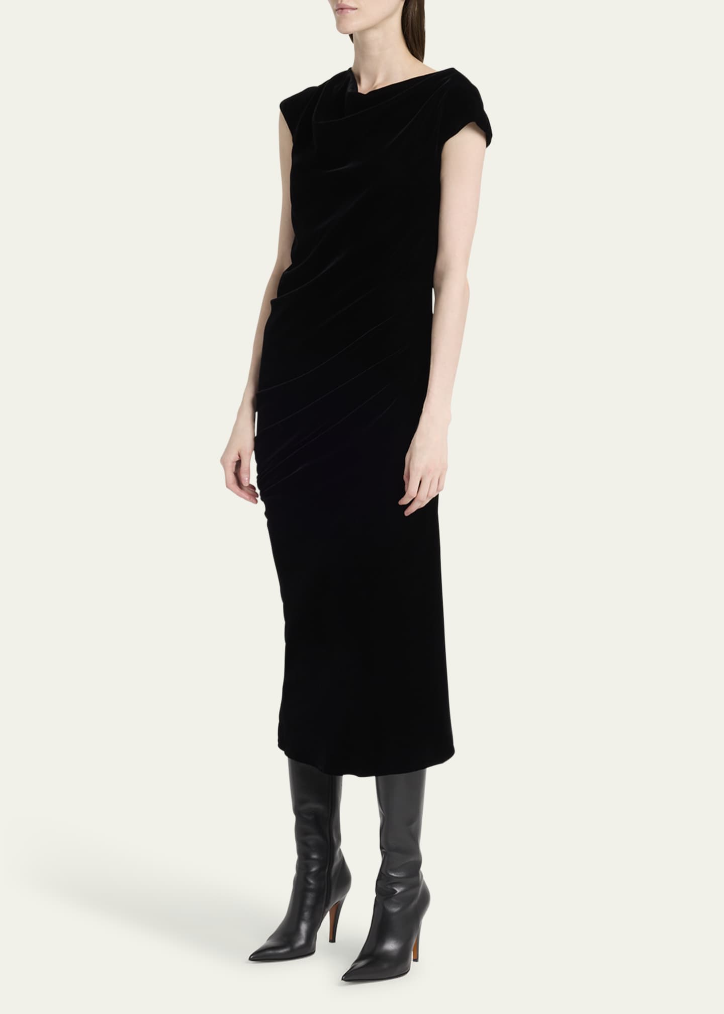 McQueen Velvet Midi Dress Image 4 of 5