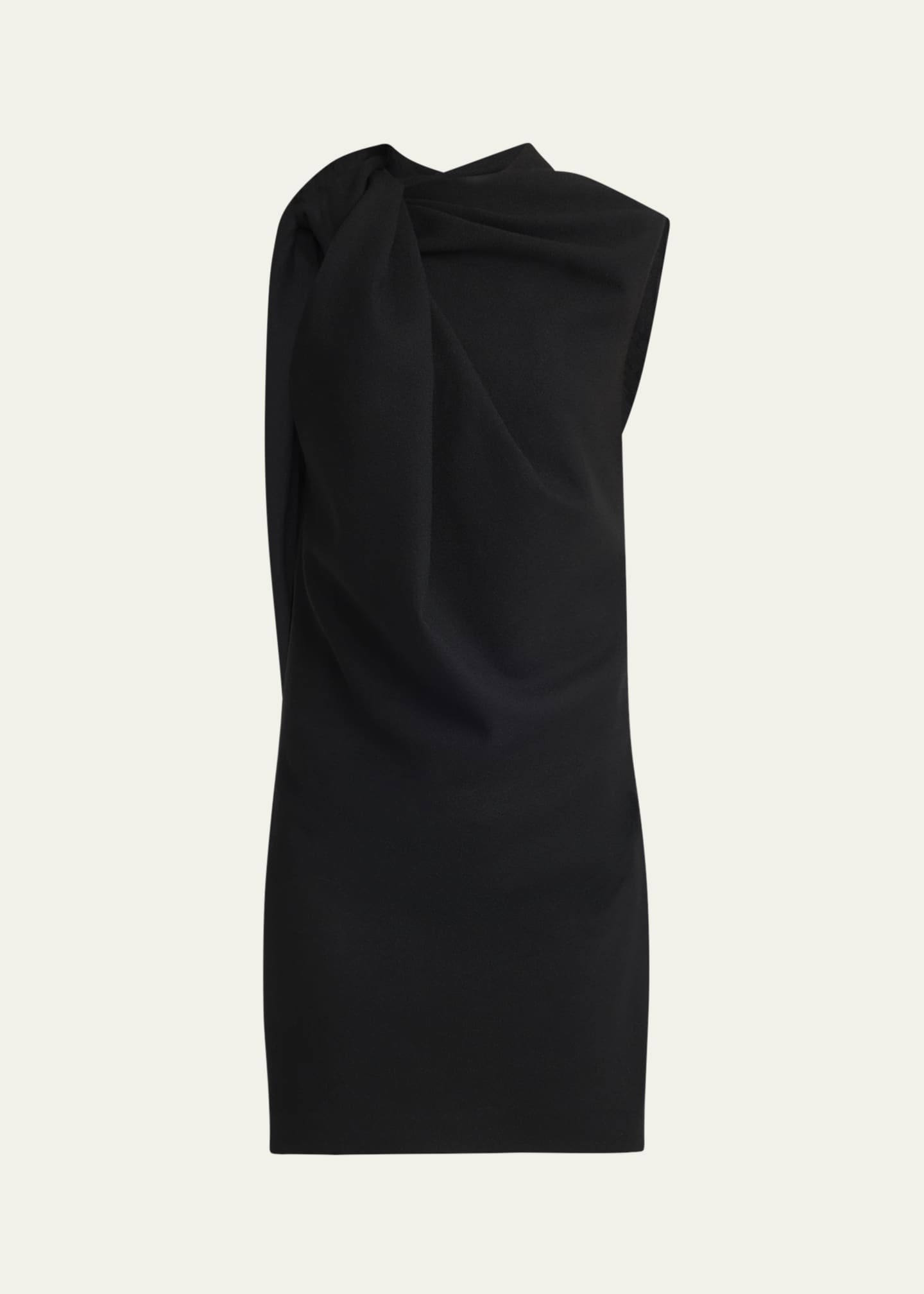McQueen Sleeveless Twist-Neck Mini Dress Image 1 of 5