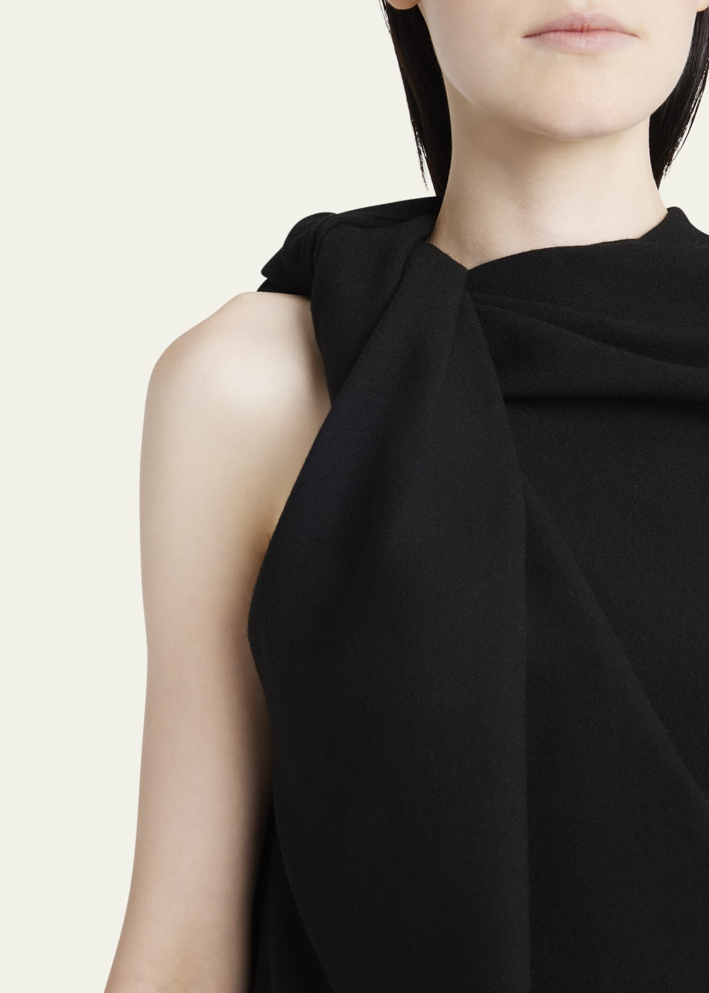 McQueen Sleeveless Twist-Neck Mini Dress Image 5 of 5