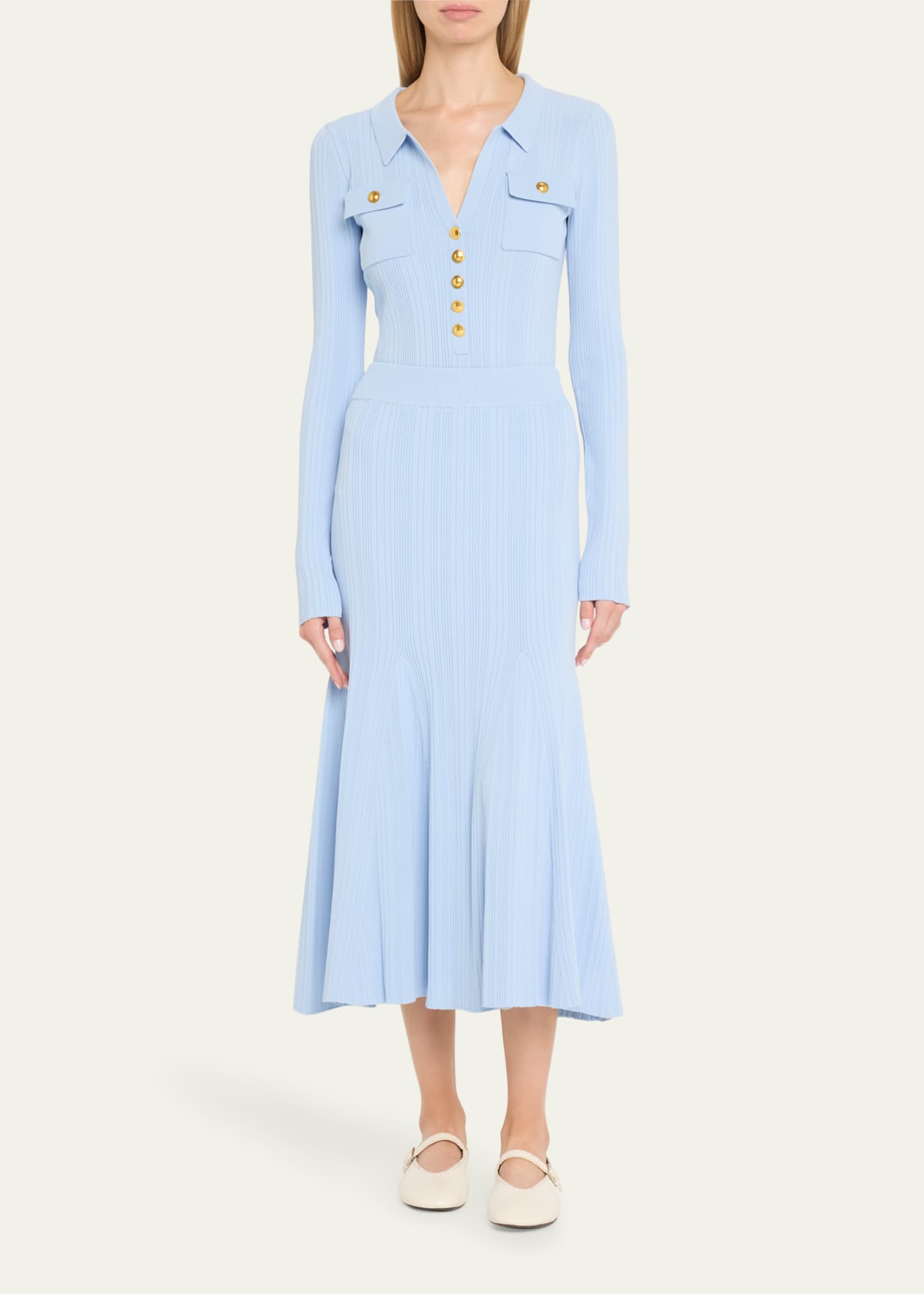 Dara Ribbed Midi Skirt