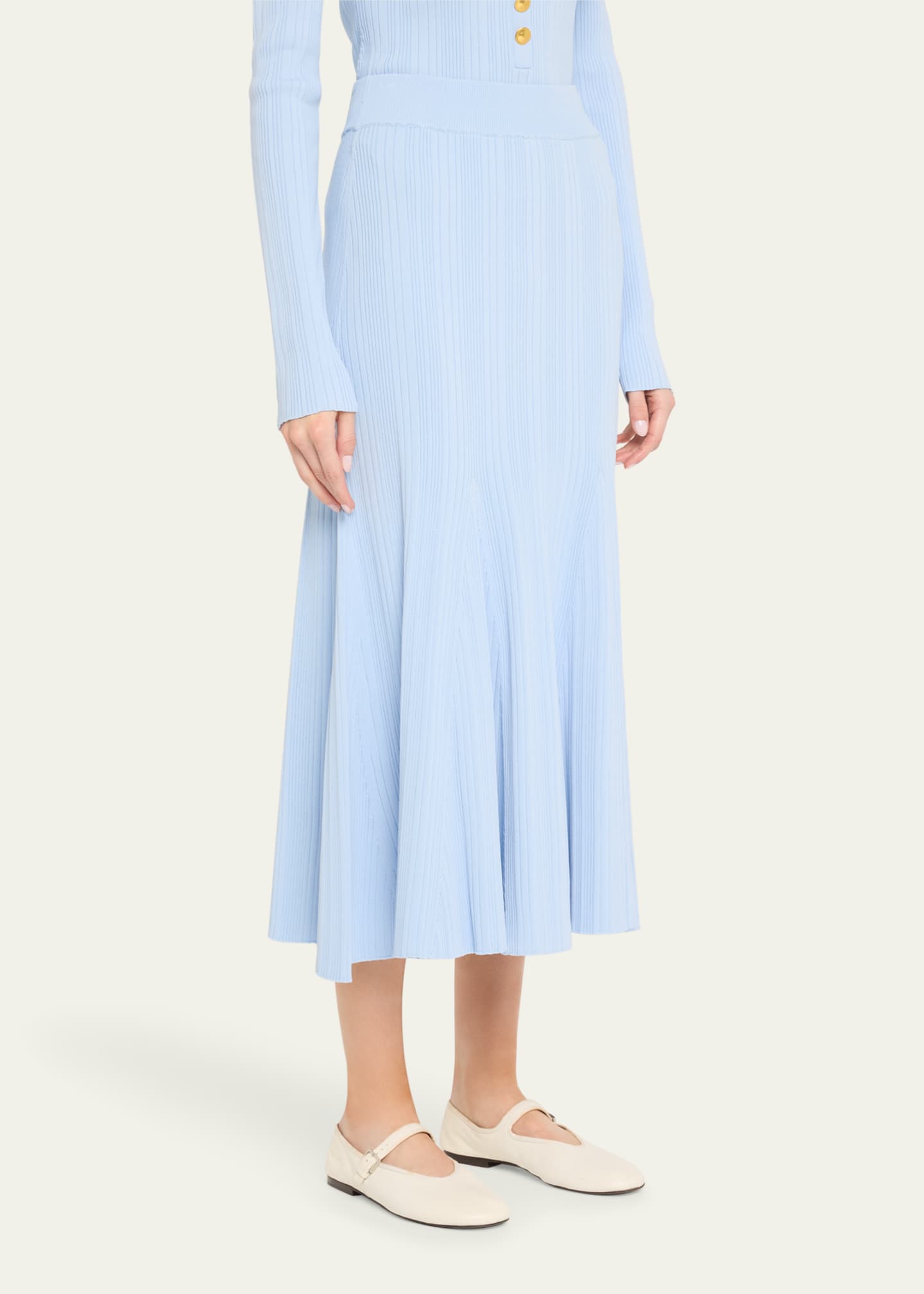 Dara Ribbed Midi Skirt