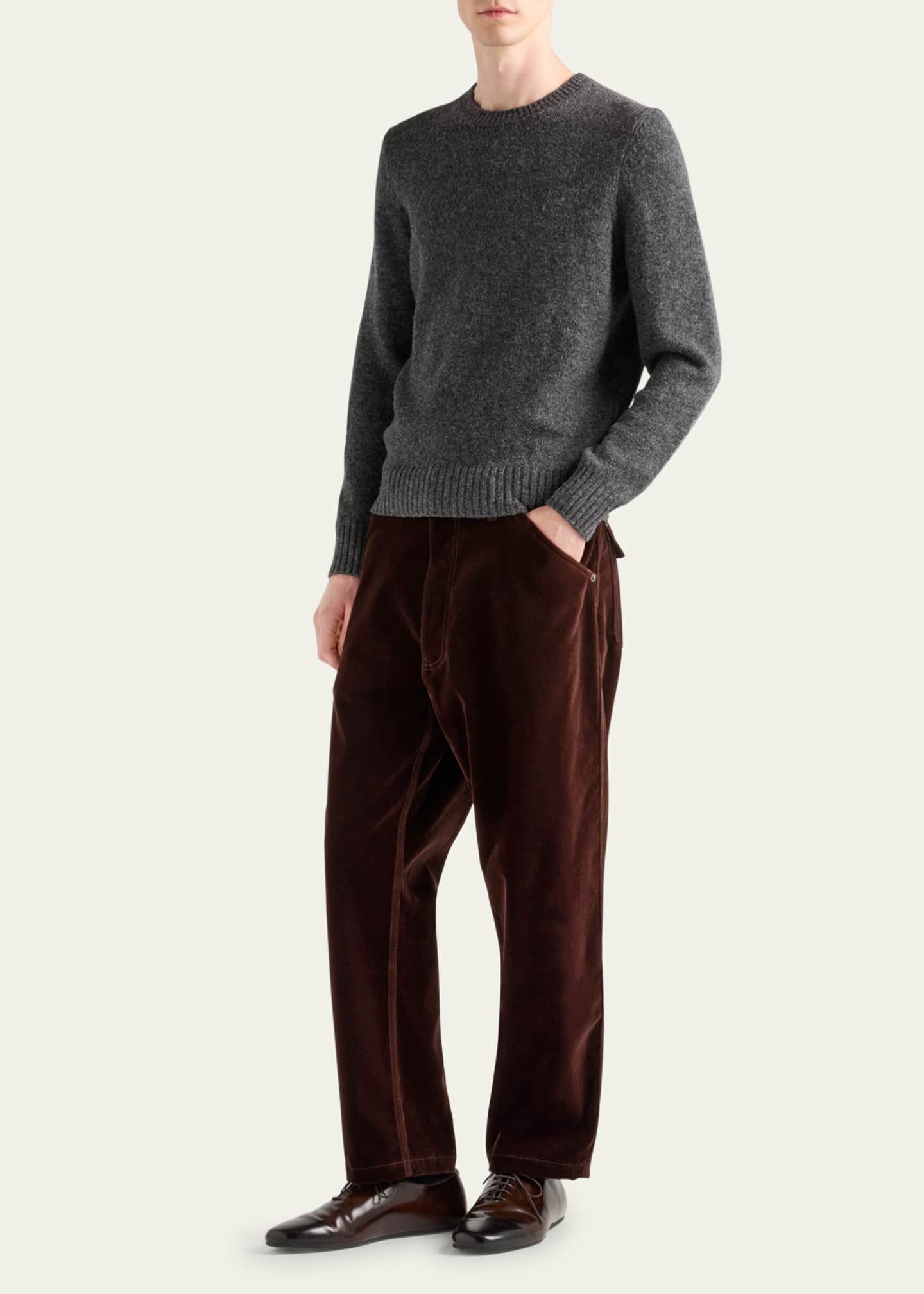 Prada Men's Velvet 5-Pocket Pants Image 2 of 5