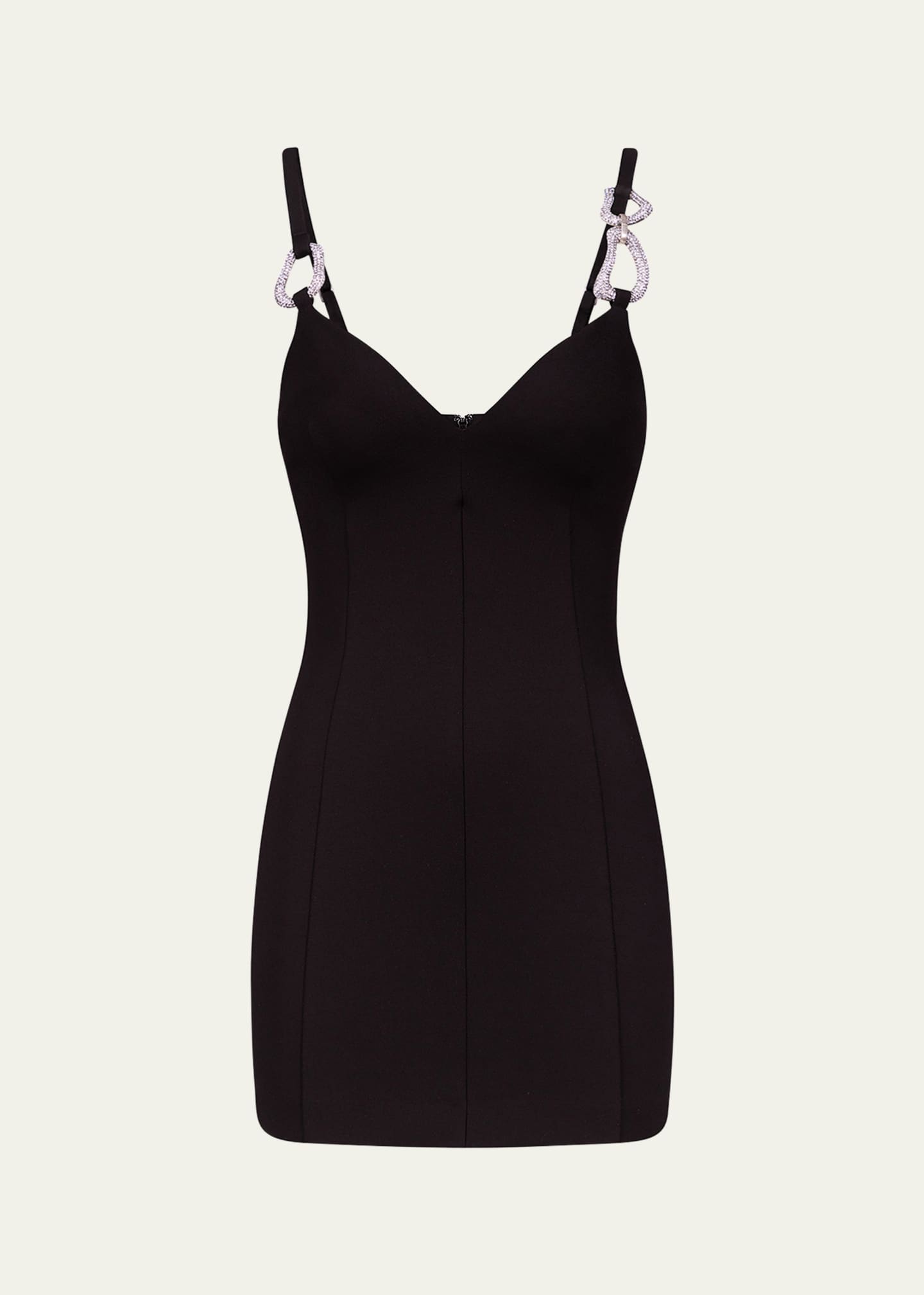 AREA Crystal-Link Strap Mini Dress Image 1 of 5