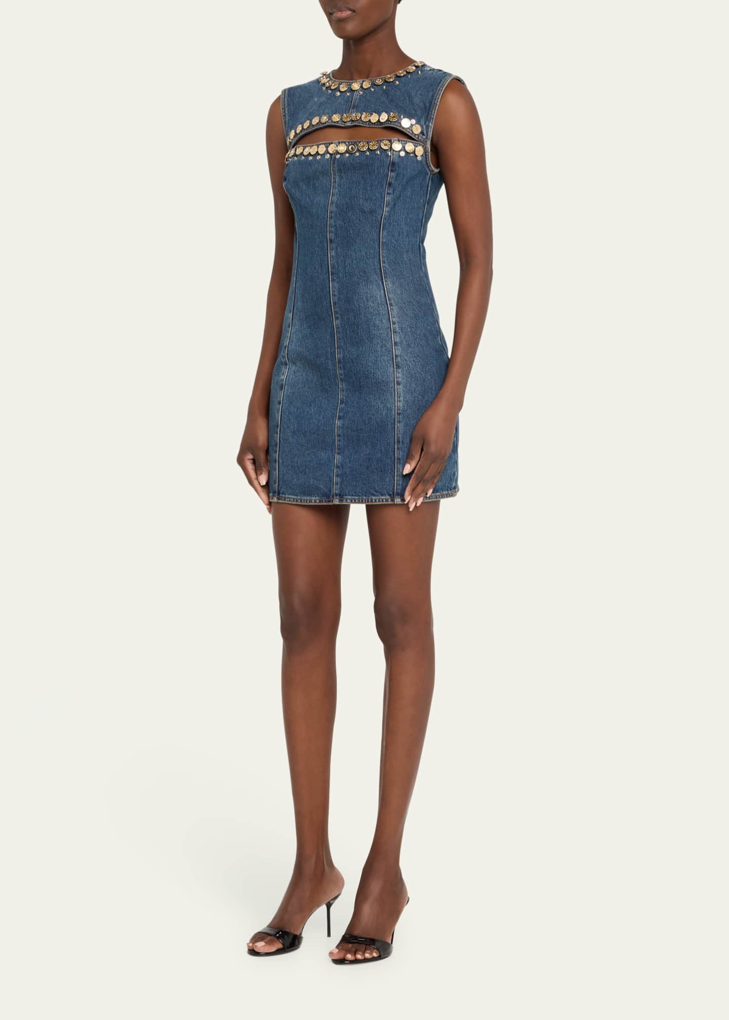 white christmas dresses Turtleneck Denim Dress