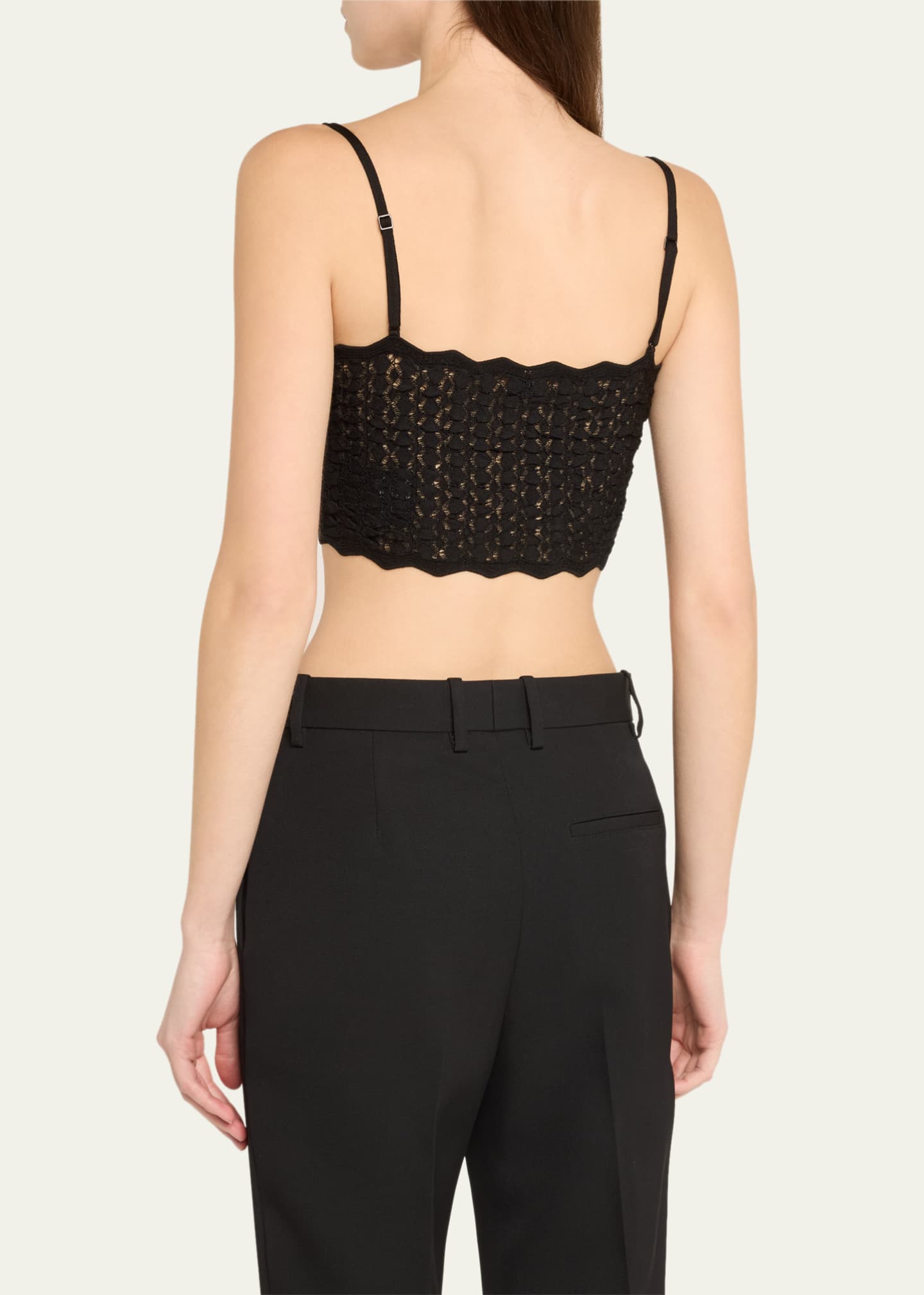 Saint Laurent Cropped Crochet Top Image 3 of 5