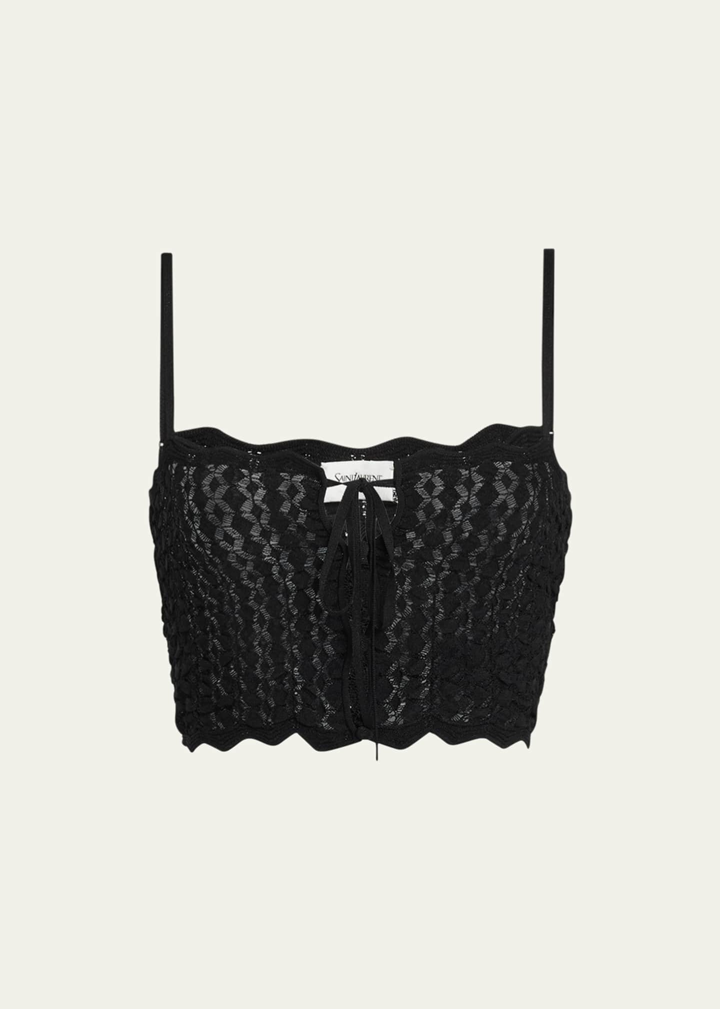 Saint Laurent Cropped Crochet Top Image 1 of 5