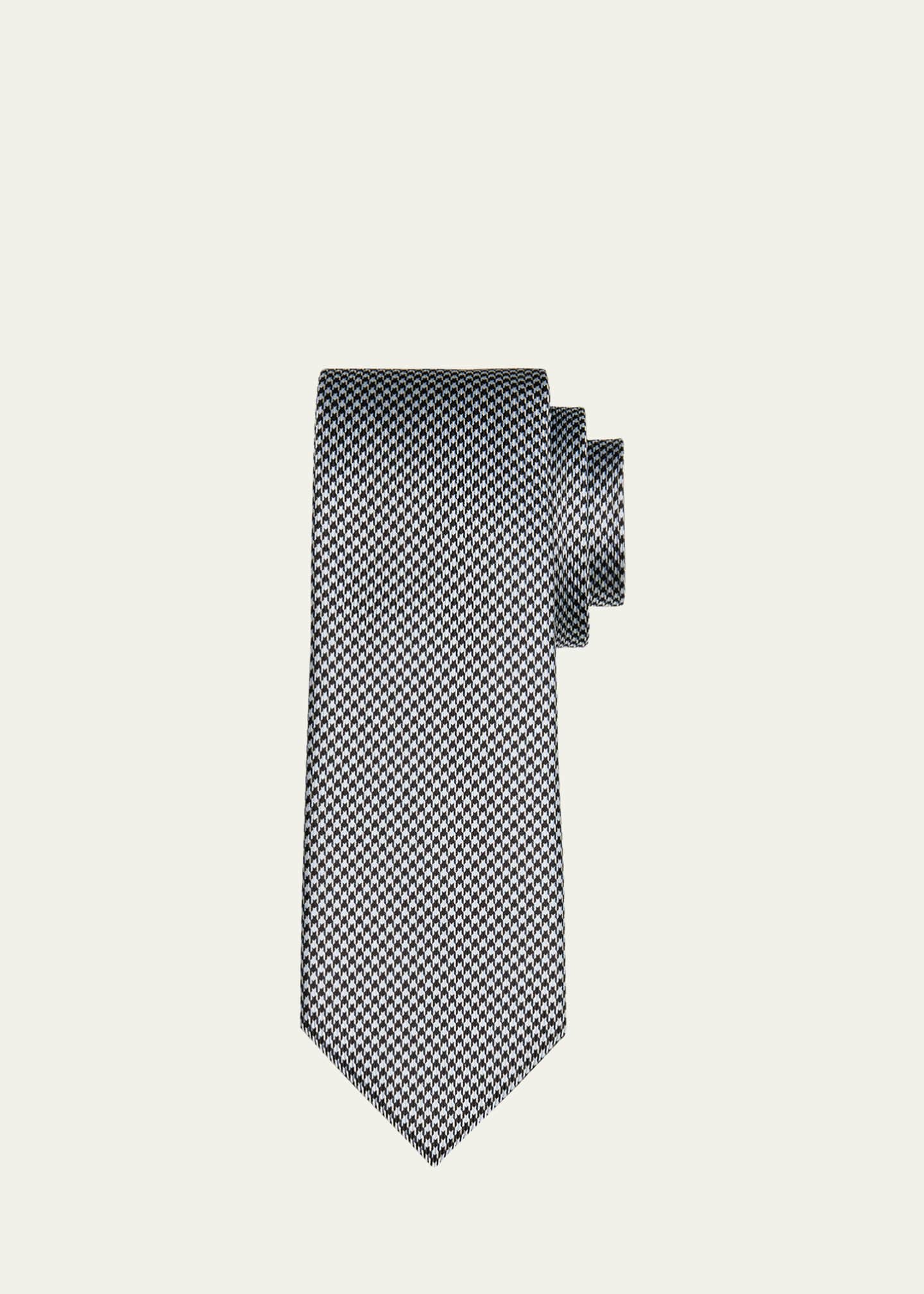 TOM FORD Men's Houndstooth Mulberry Silk Tie