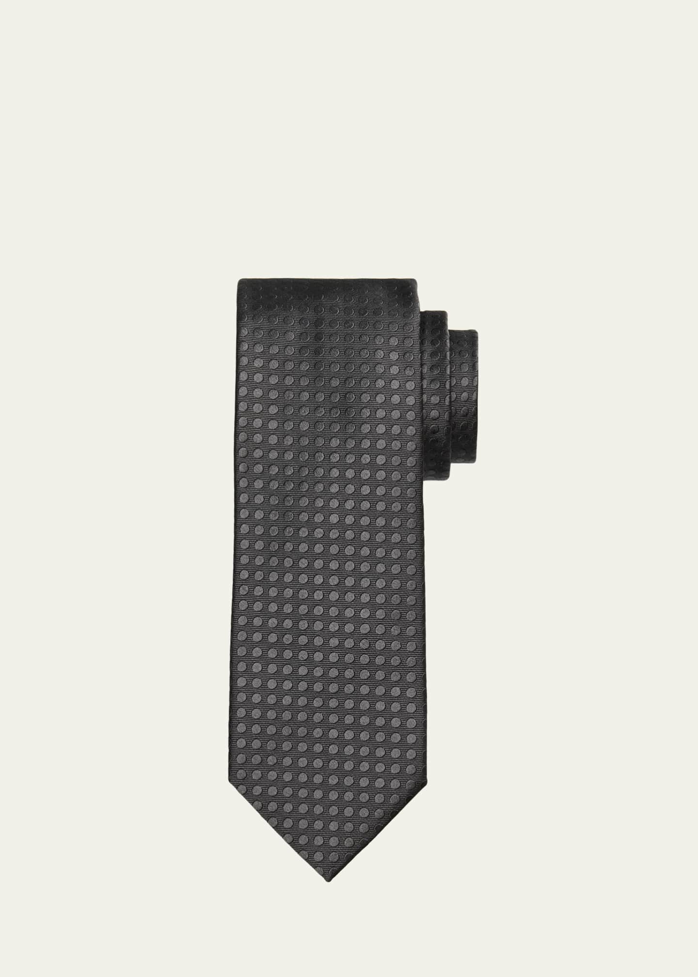 TOM FORD Men's Tonal Polka Dot Mulberry Silk Tie