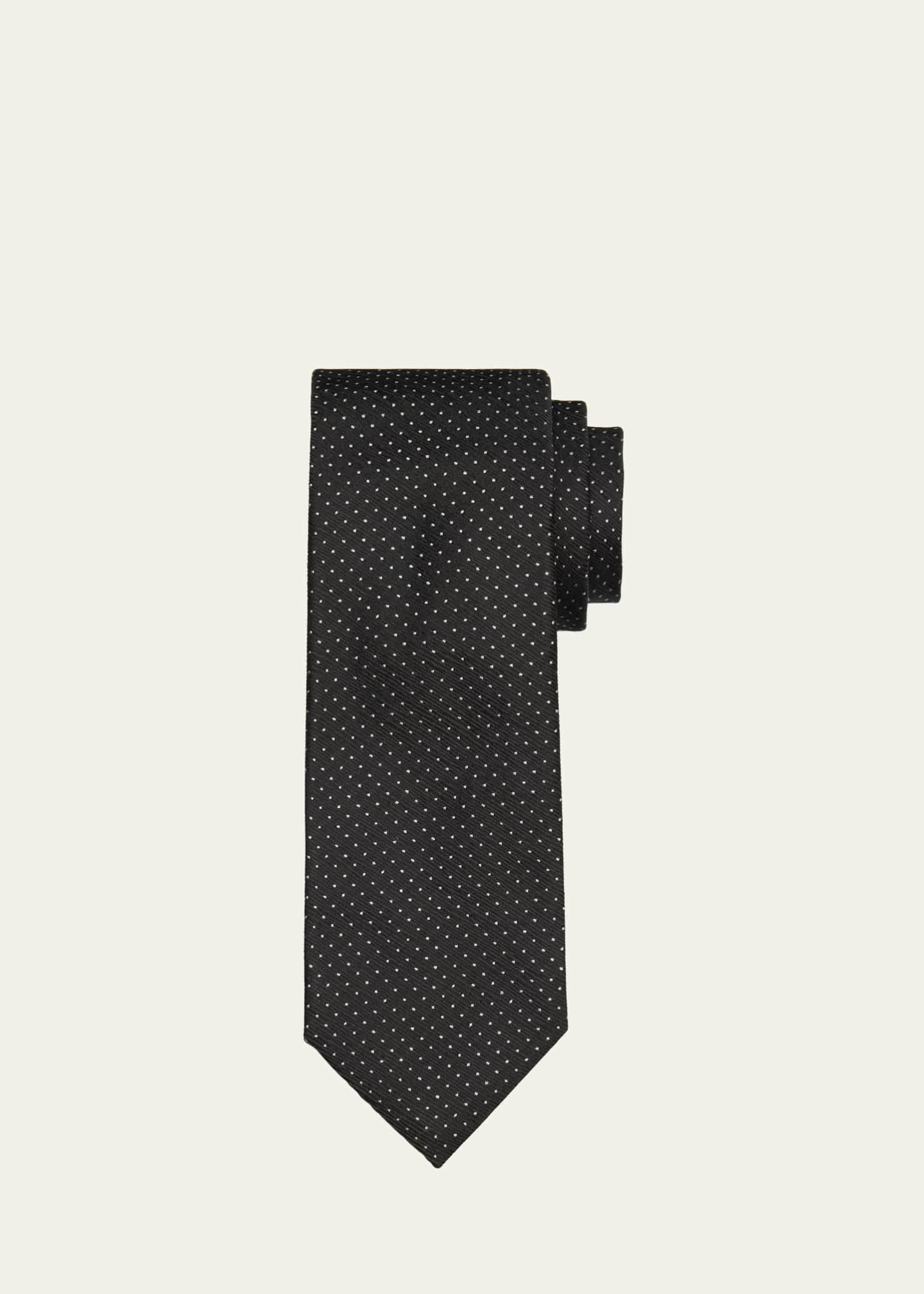TOM FORD Men's Polka Dot Mulberry Silk Tie