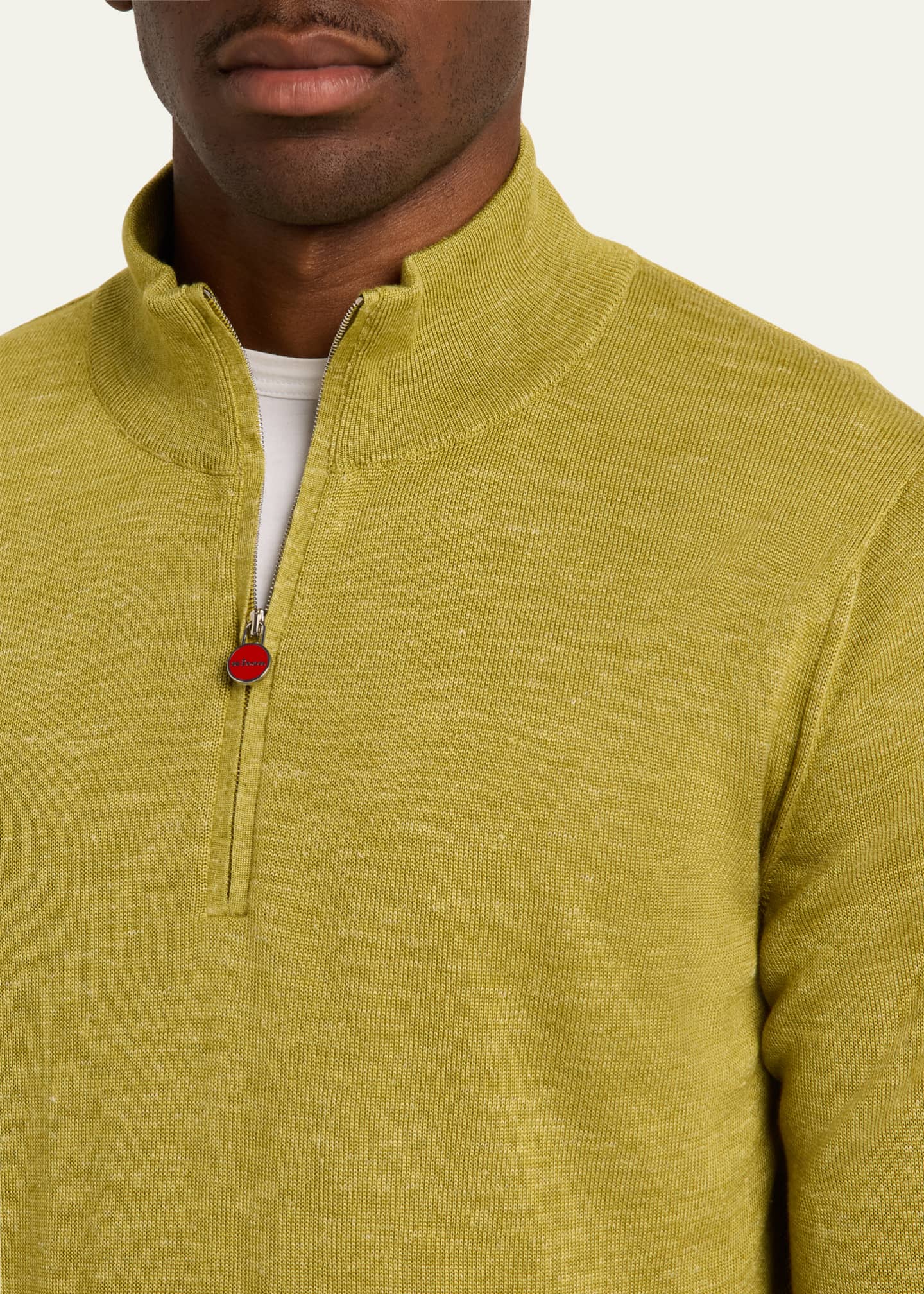 Lexington | Men's Half Zip Sweater, Knitted Cotton Blend