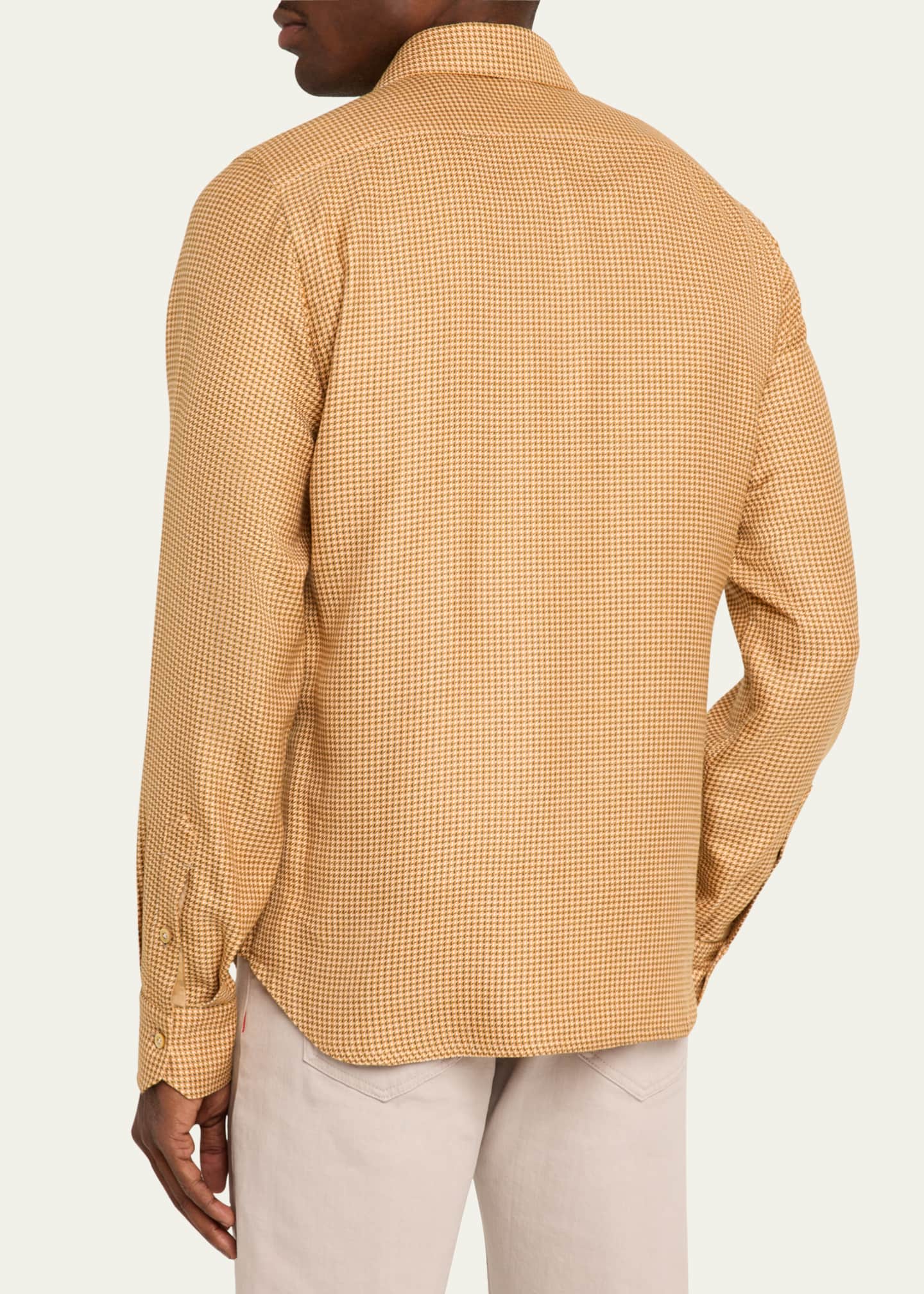 Kiton Men's Mini-Check Shirt Jacket Image 3 of 5