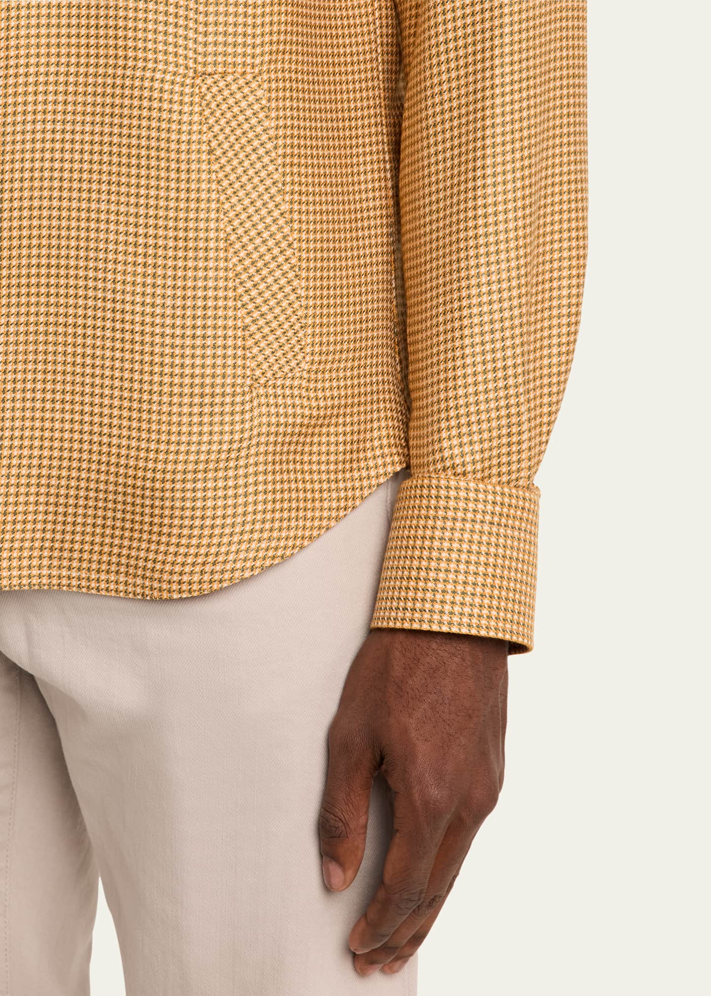 Kiton Men's Mini-Check Shirt Jacket Image 5 of 5