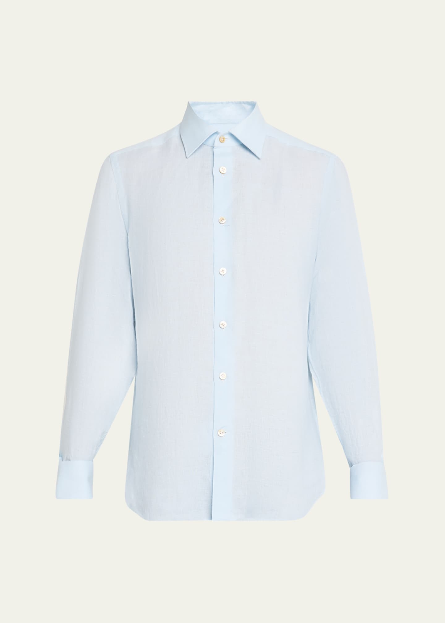 Kiton Men's Linen Sport Shirt Image 1 of 5