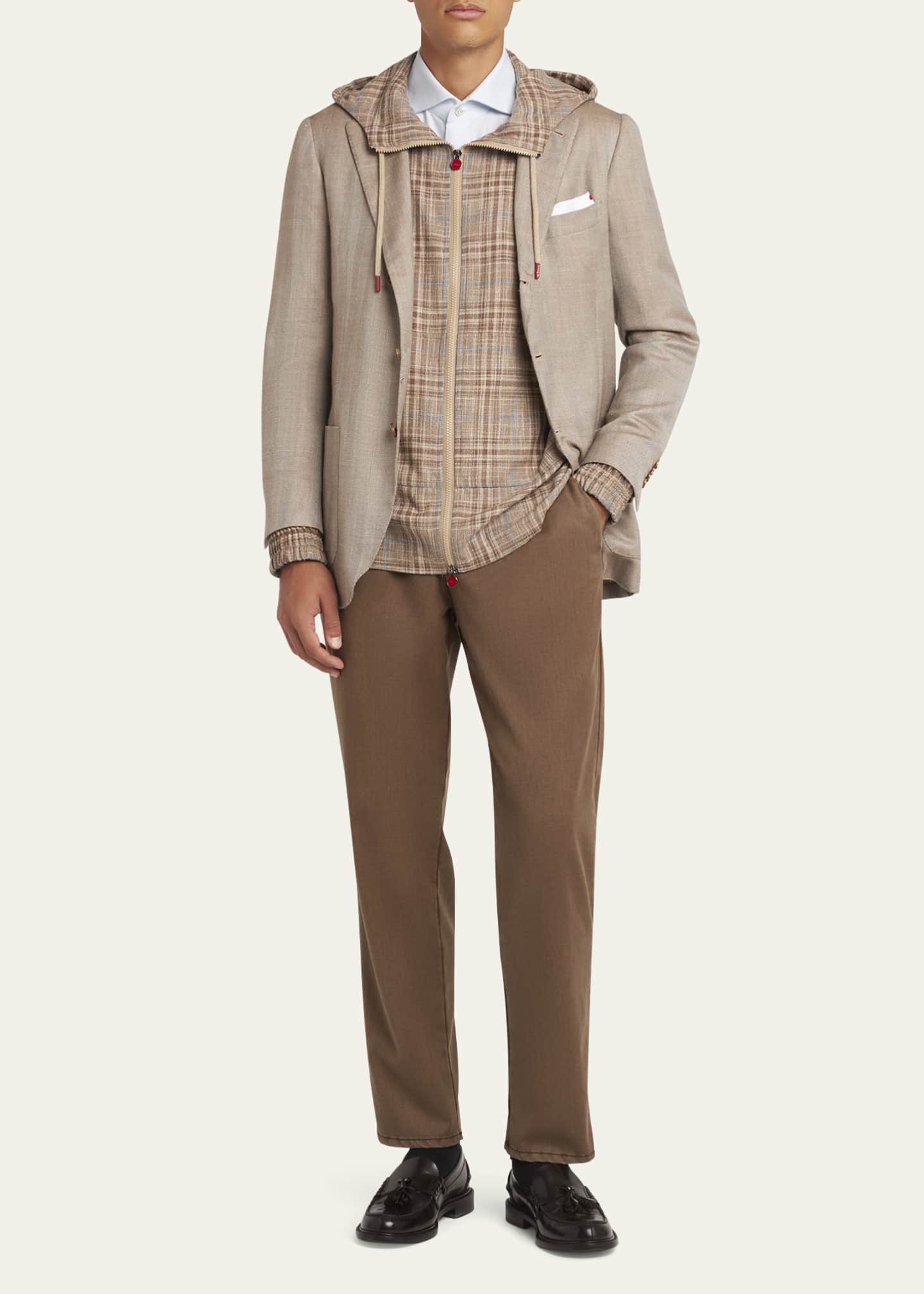 Kiton Men's Wool Pleated Four-Pocket Pants Image 2 of 5