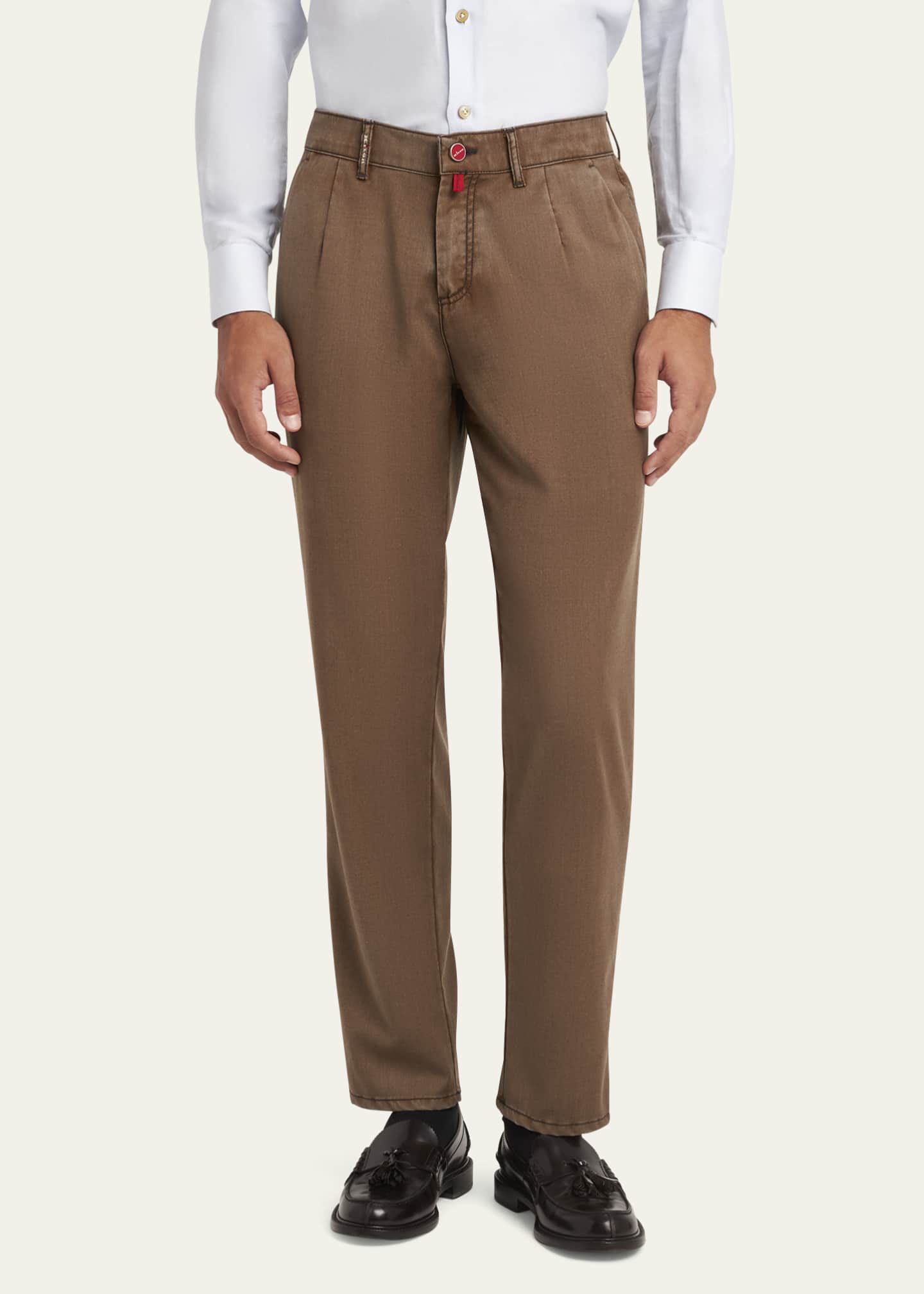 Kiton Men's Wool Pleated Four-Pocket Pants Image 4 of 5