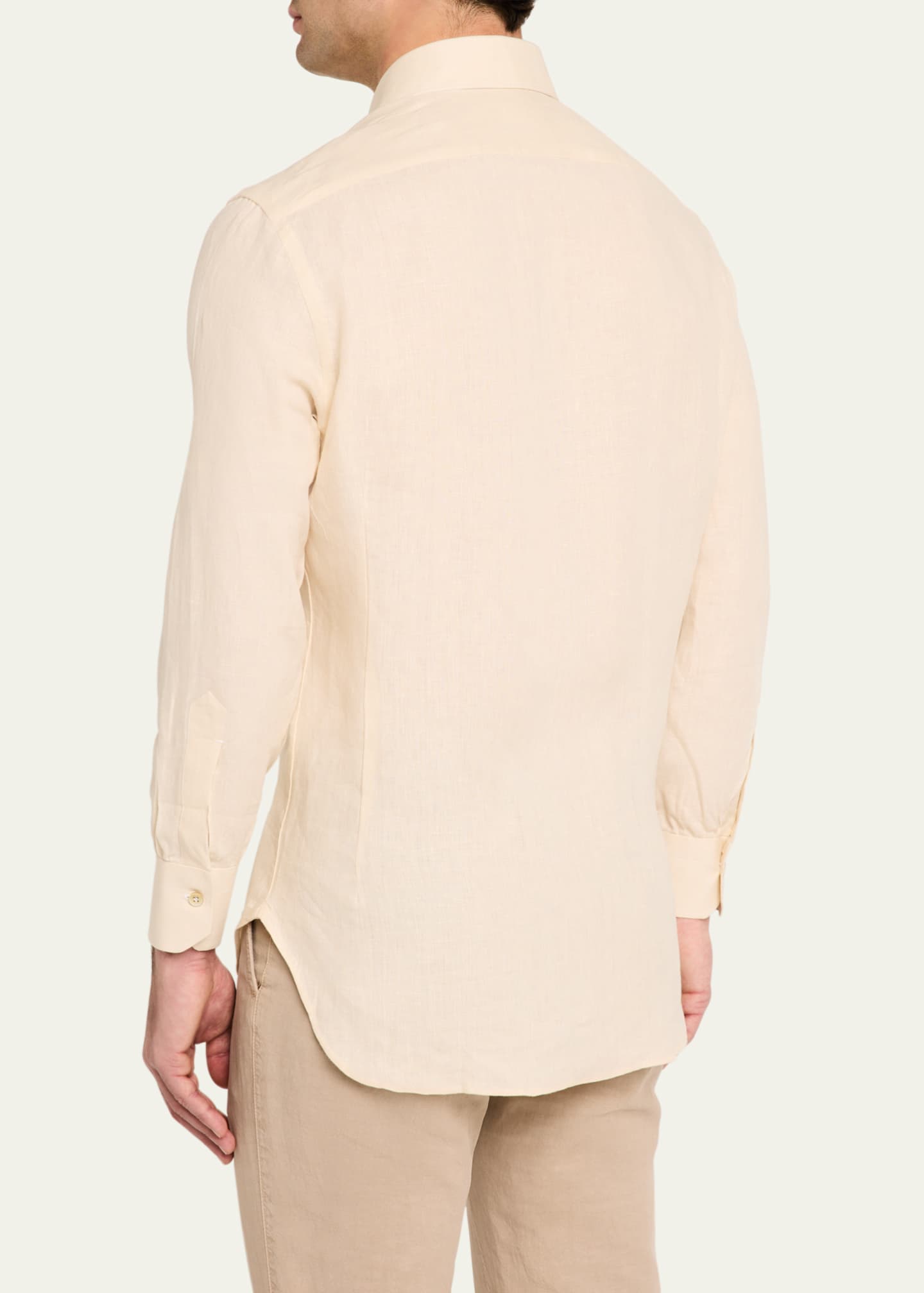 Kiton Men's Linen Sport Shirt Image 3 of 5
