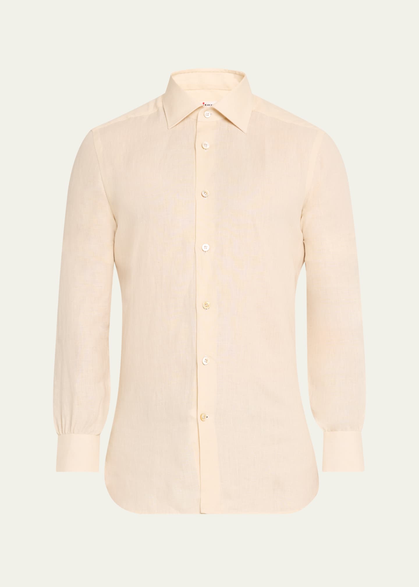 Kiton Men's Linen Sport Shirt Image 1 of 5