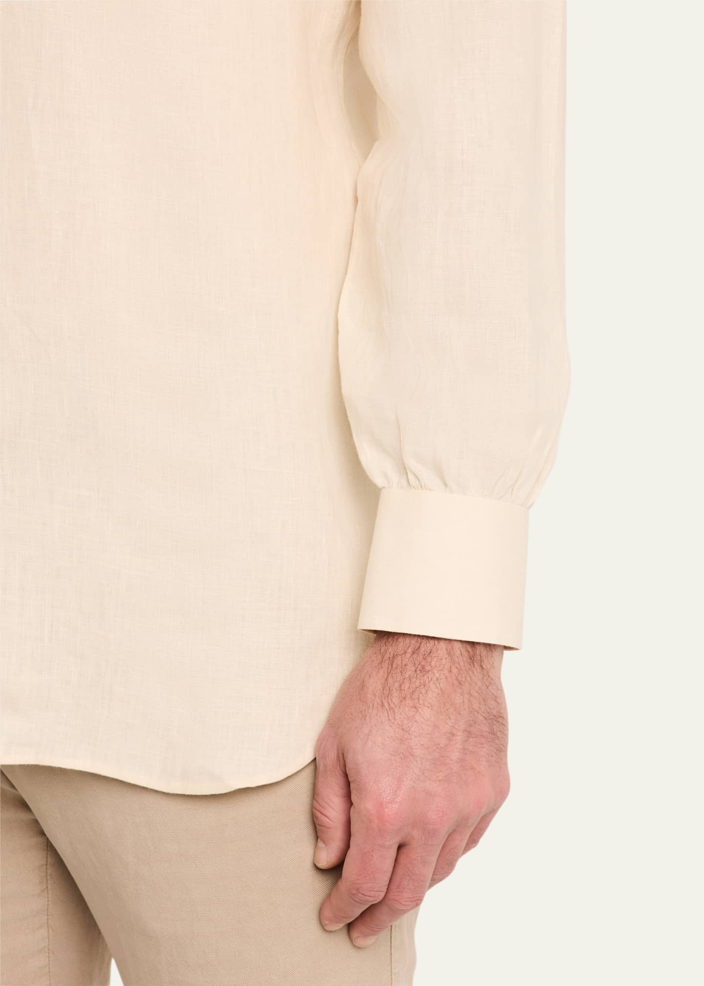 Kiton Men's Linen Sport Shirt Image 5 of 5