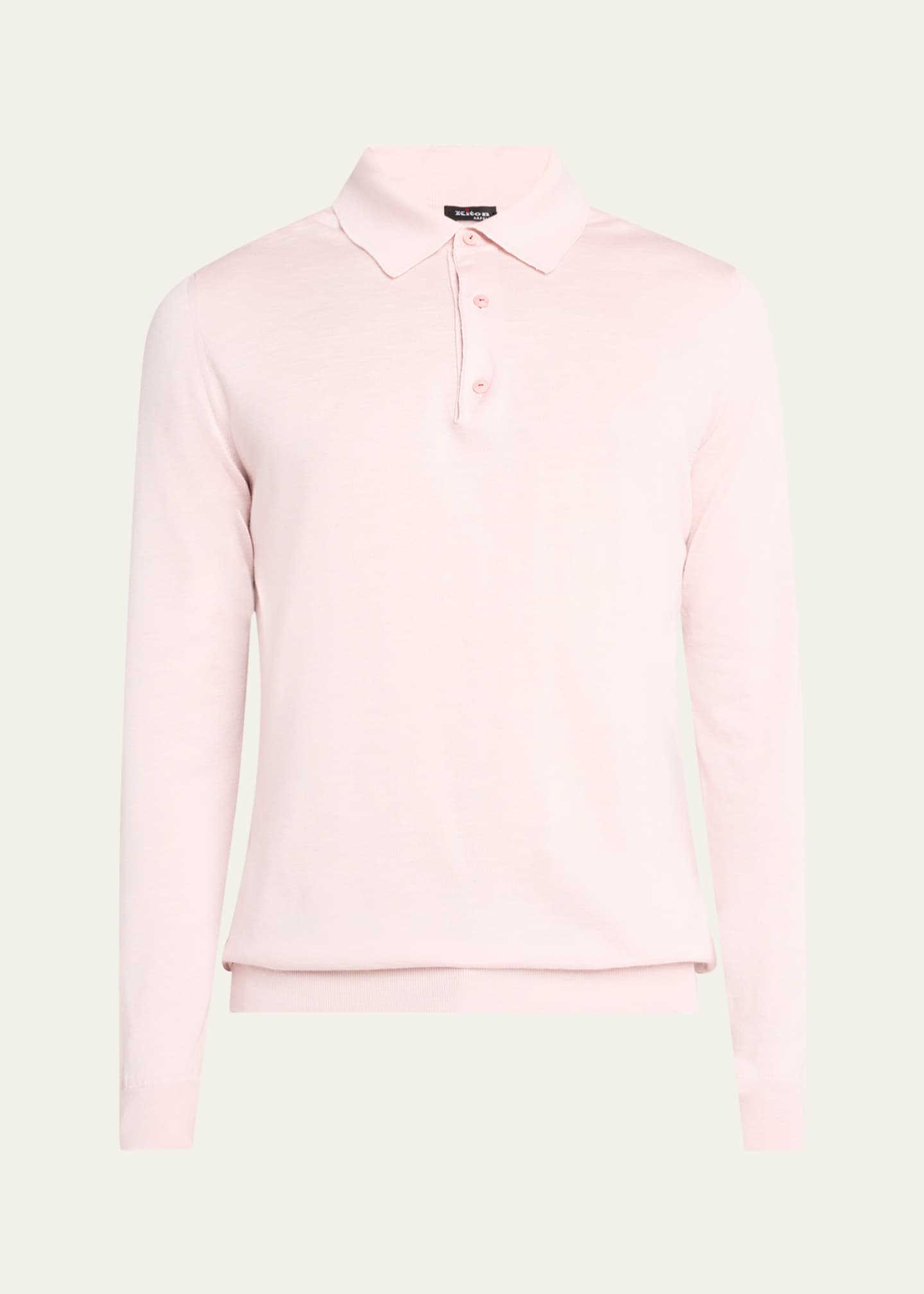 Kiton Men's Silk, Cashmere and Linen Polo Sweater Image 1 of 5