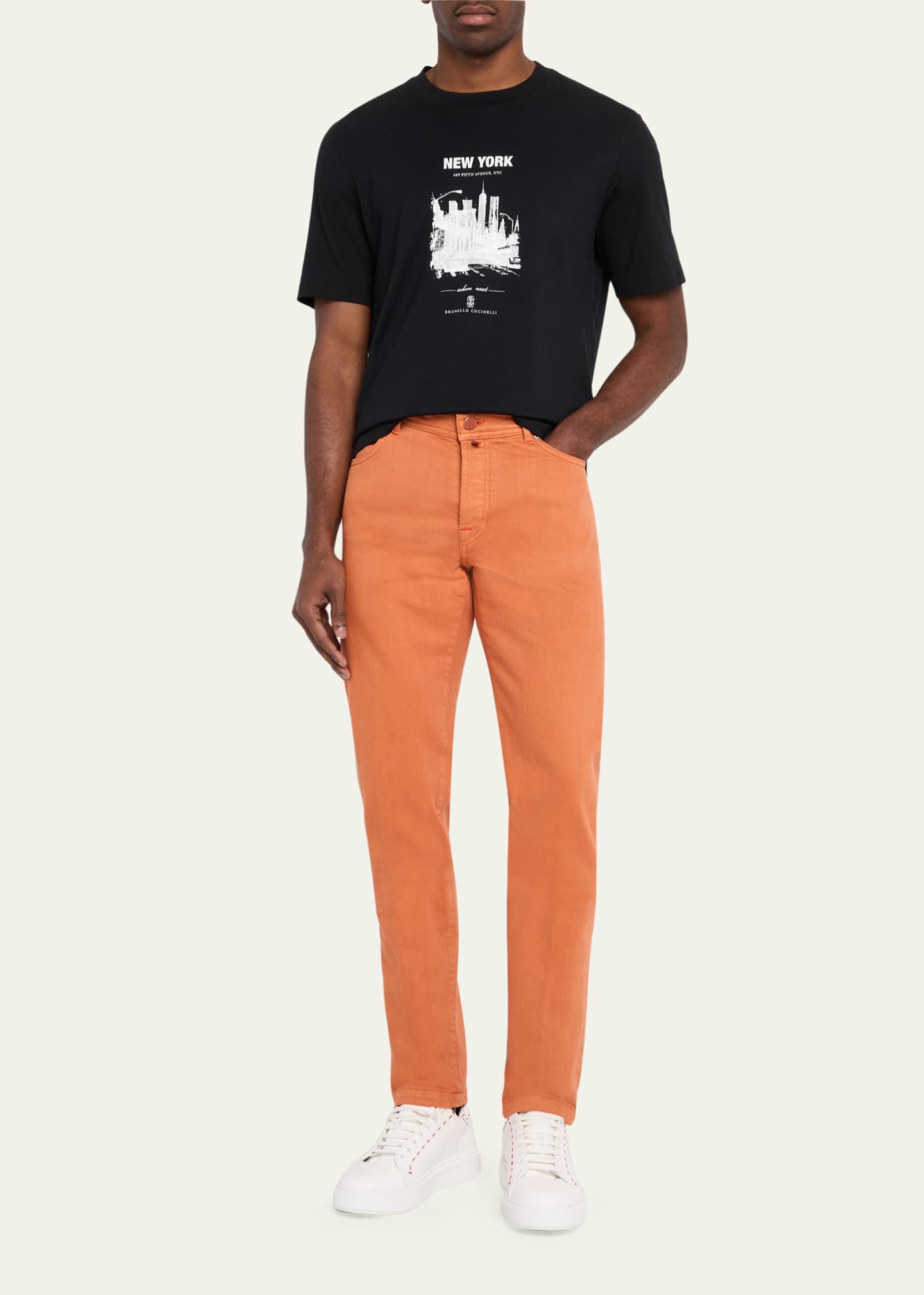 Kiton Men's Kurabo Slim Five-Pocket Pants Image 2 of 5