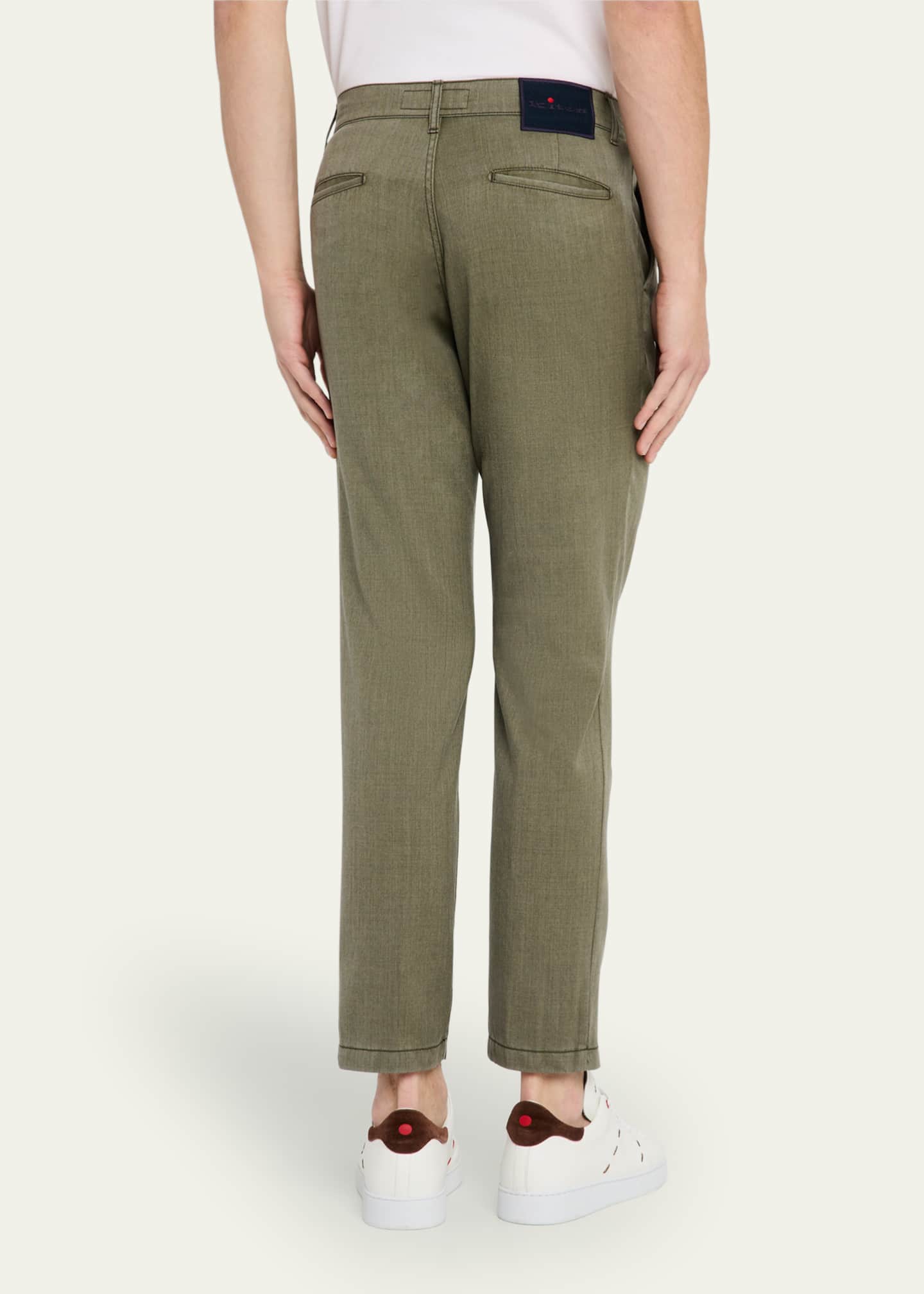 Kiton Men's Washed Wool Slim Four-Pocket Pants Image 3 of 5