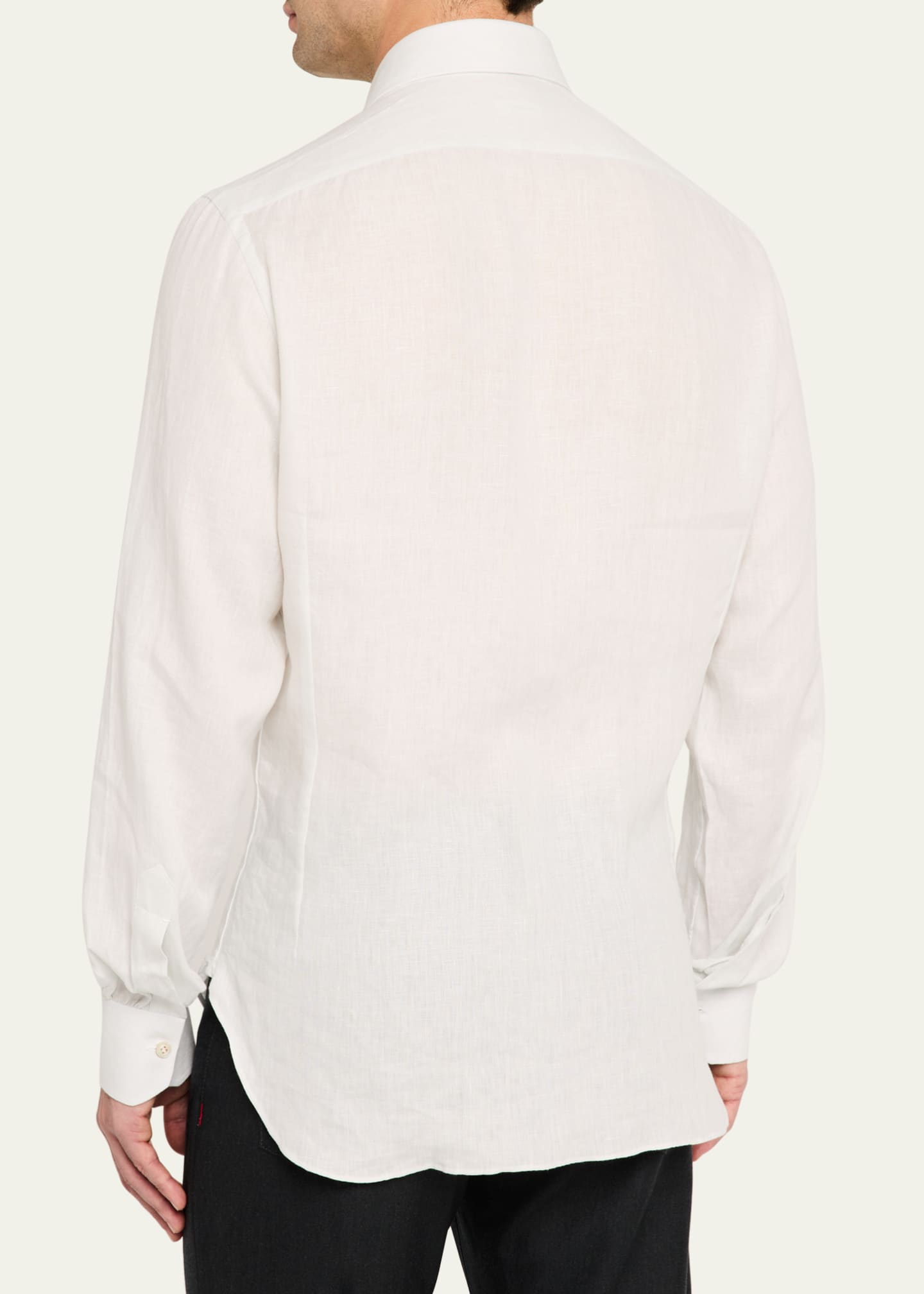 Kiton Men's Linen Sport Shirt Image 3 of 5