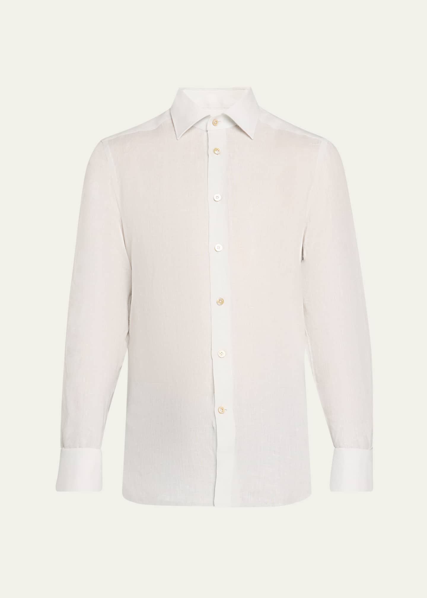 Kiton Men's Linen Sport Shirt Image 1 of 5