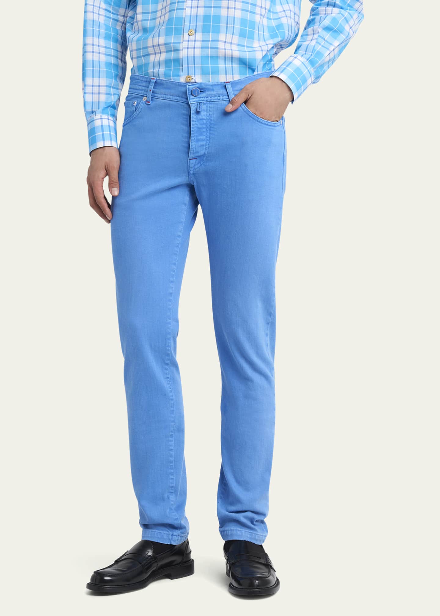 Kiton Men's Kurabo Slim-Fit Stretch Five-Pocket Pants Image 3 of 3